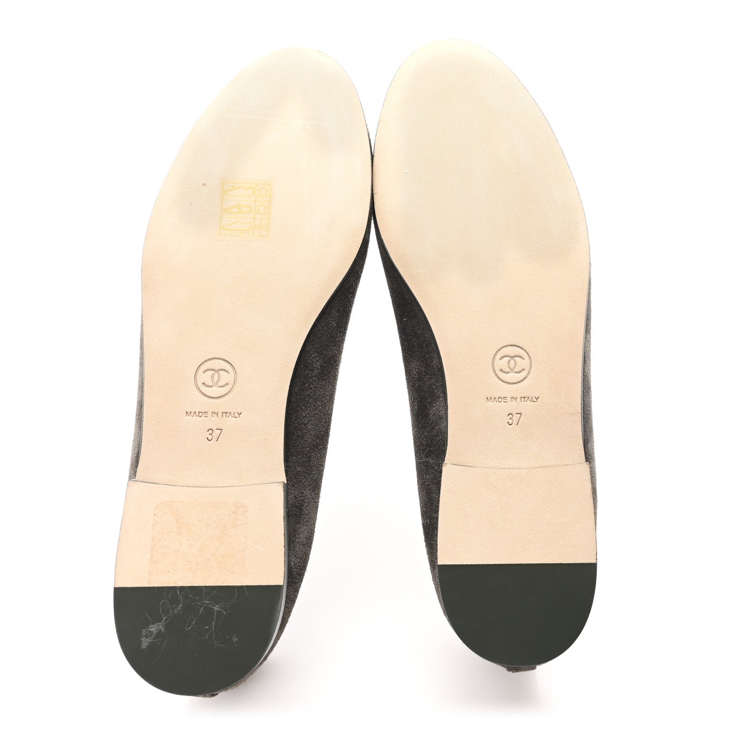 Suede Cap Toe CC Ballerina Flats 37 Grey Green