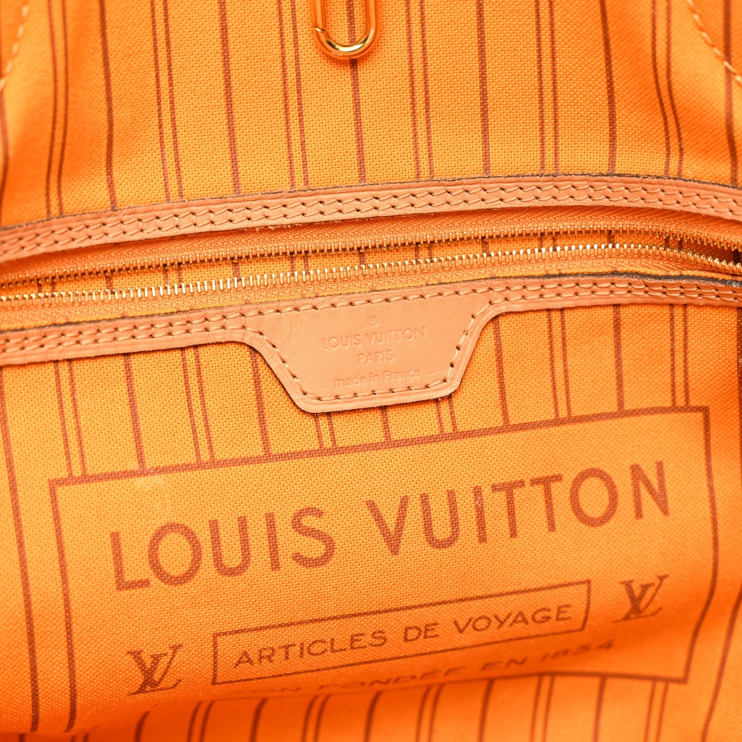 Damier Azur Braided Neverfull MM Orange