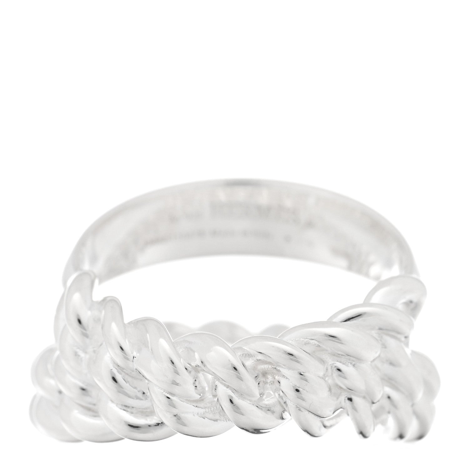 Sterling Silver MM Boucle Selier Inflexible Ring 56 7.5
