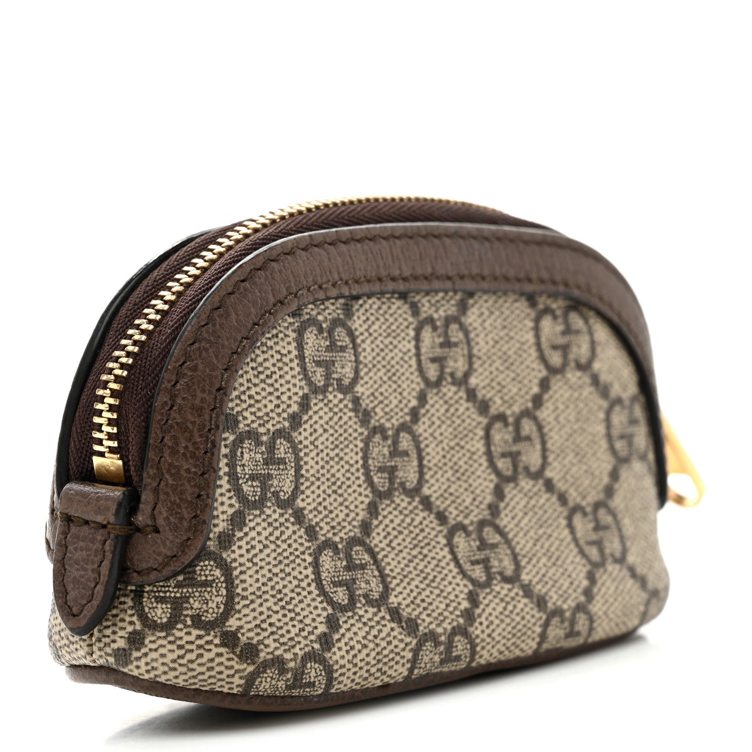 GG Supreme Monogram Web Ophidia Dome Key Pouch Beige New Acero