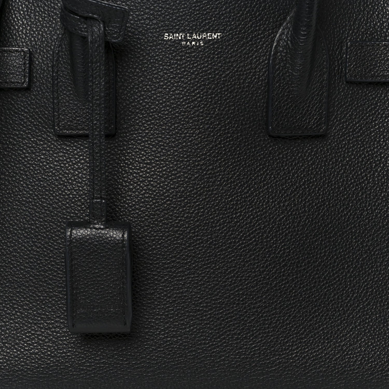 Grained Calfskin Baby Sac De Jour Black