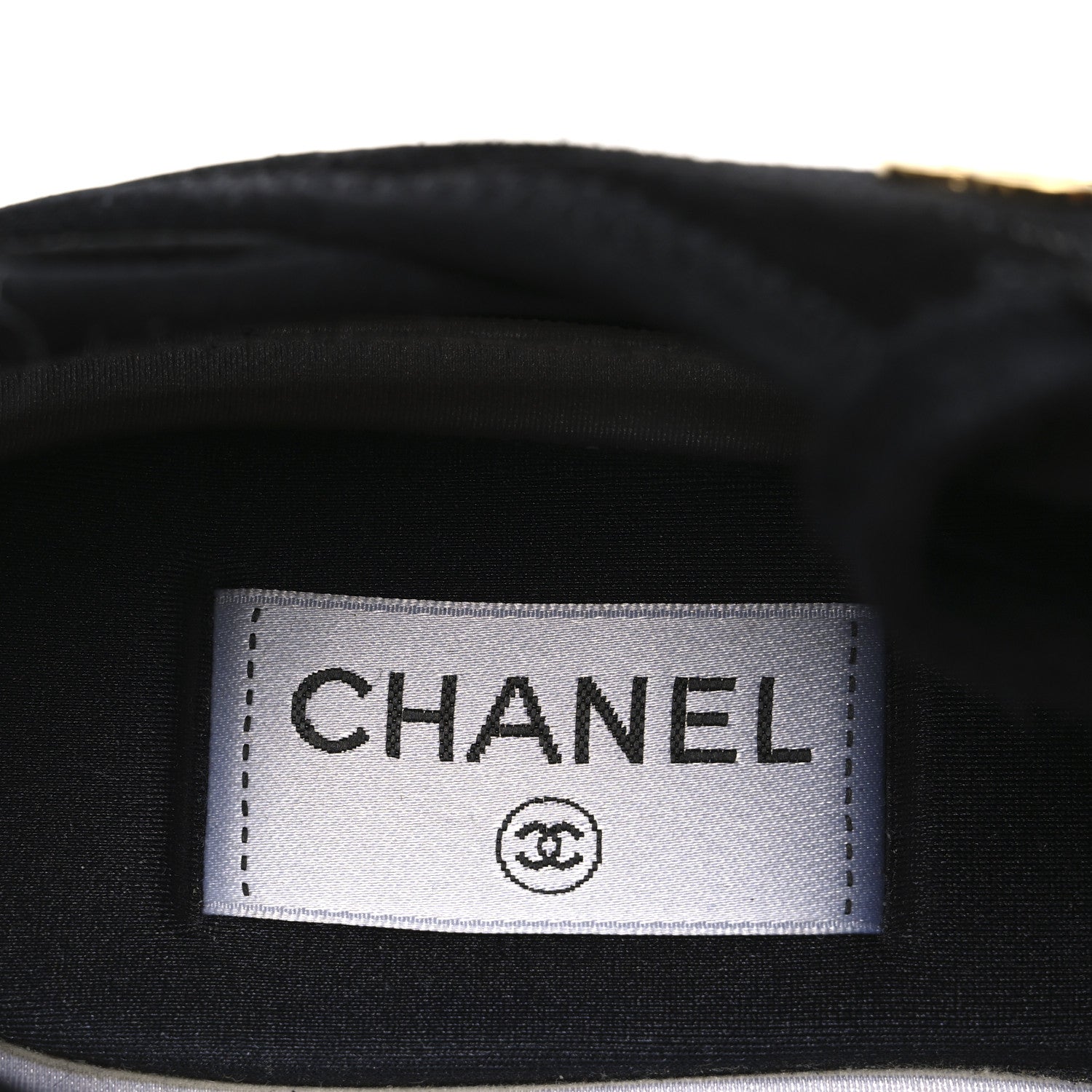 Velvet Calfskin Mixed Fibers CC Sneakers 38.5 Black