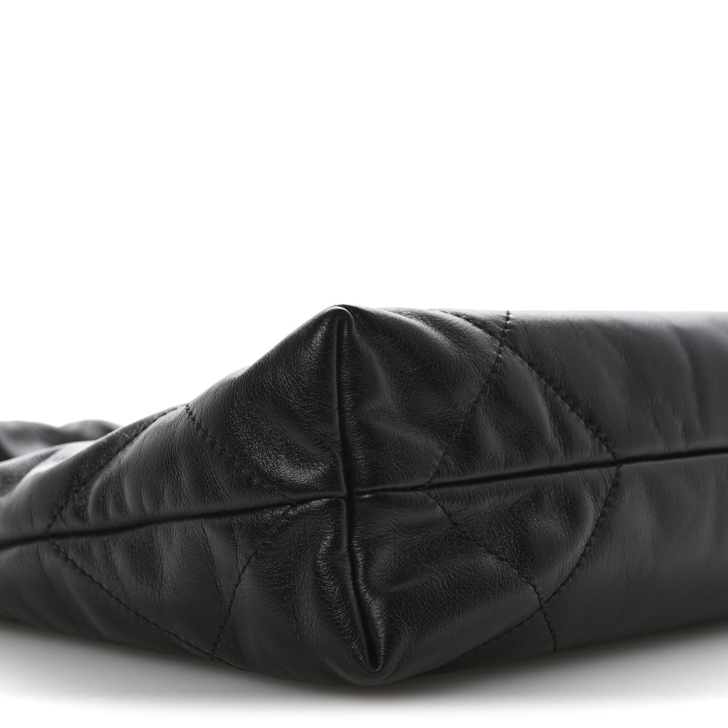 Shiny Calfskin Quilted Small Chanel 22 Black