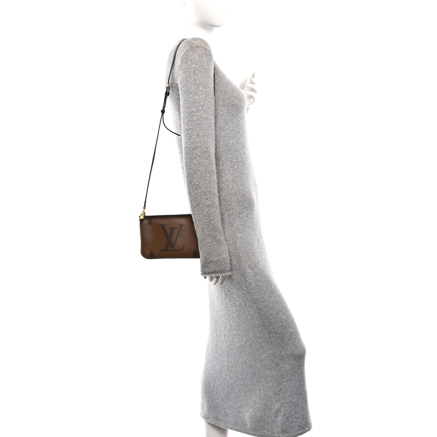 Reverse Monogram Giant Double Zip Pochette