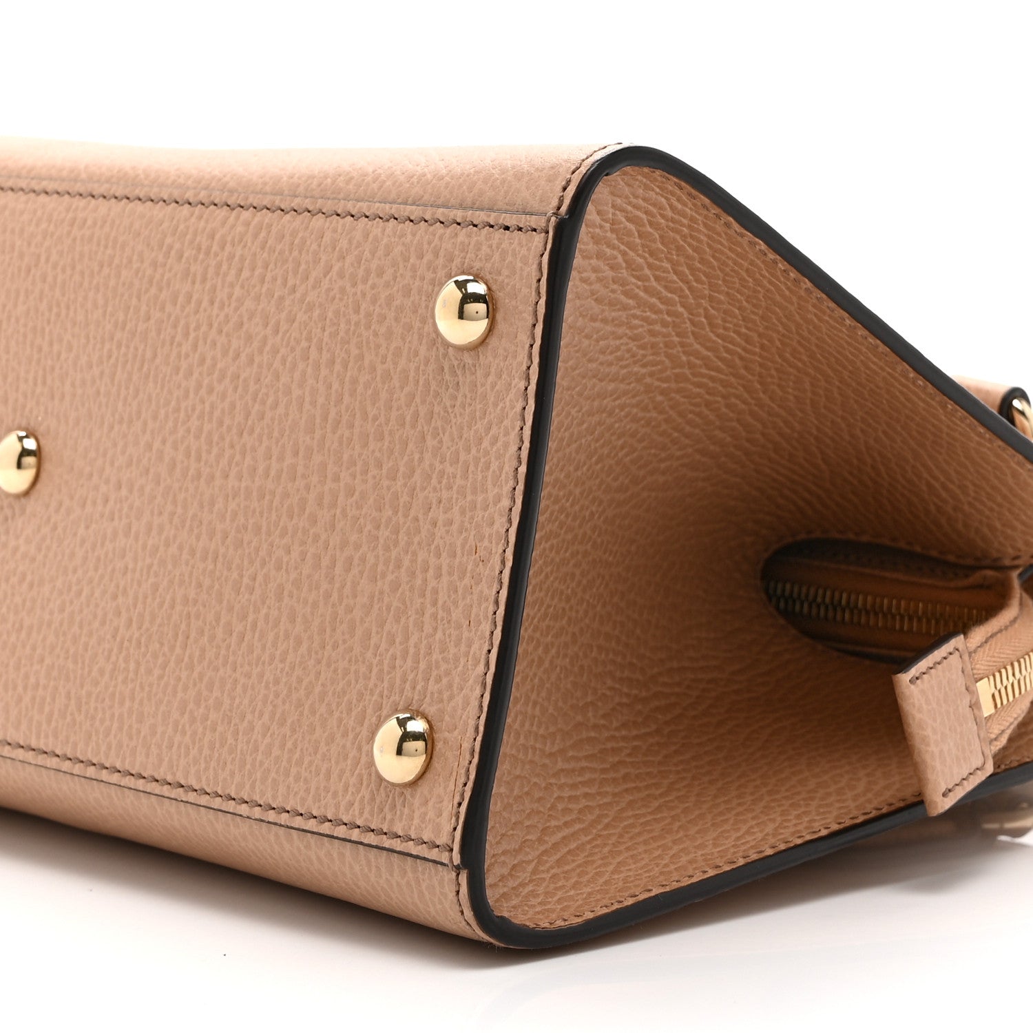 Dollar Calfskin Medium Soho Top Handle Satchel Camelia