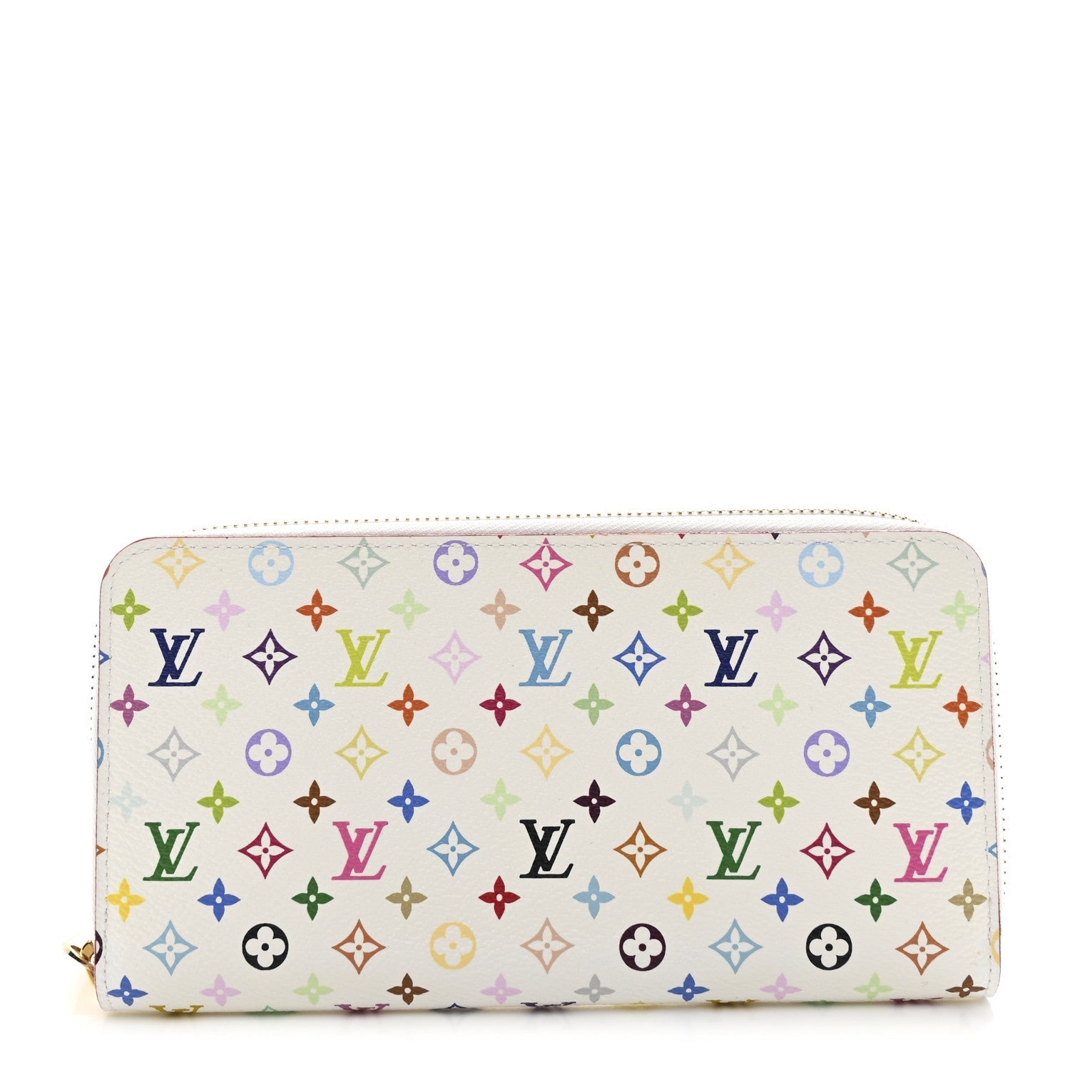 Monogram Multicolor Zippy Wallet White Litchi