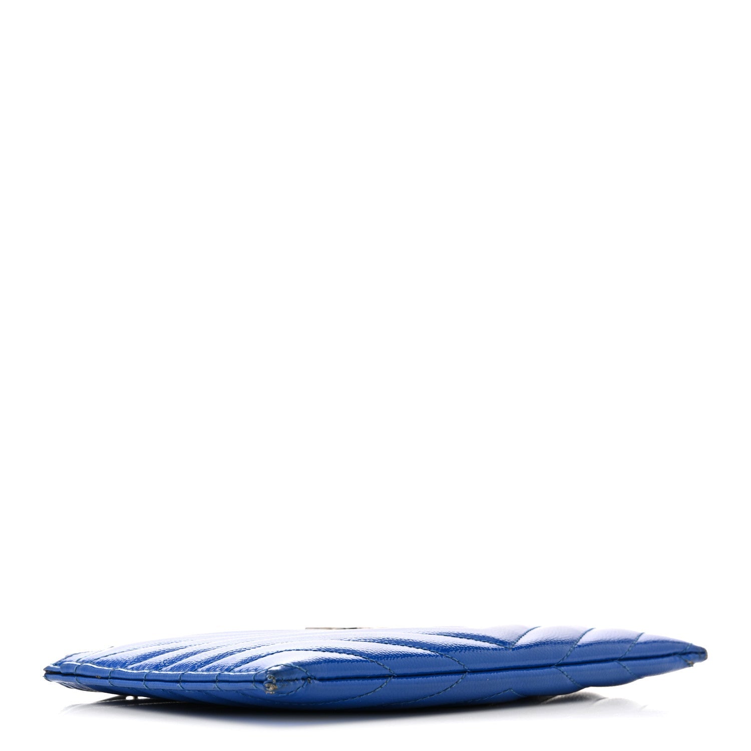 Grain De Poudre Chevron Monogram Bill Pouch Neon Blue