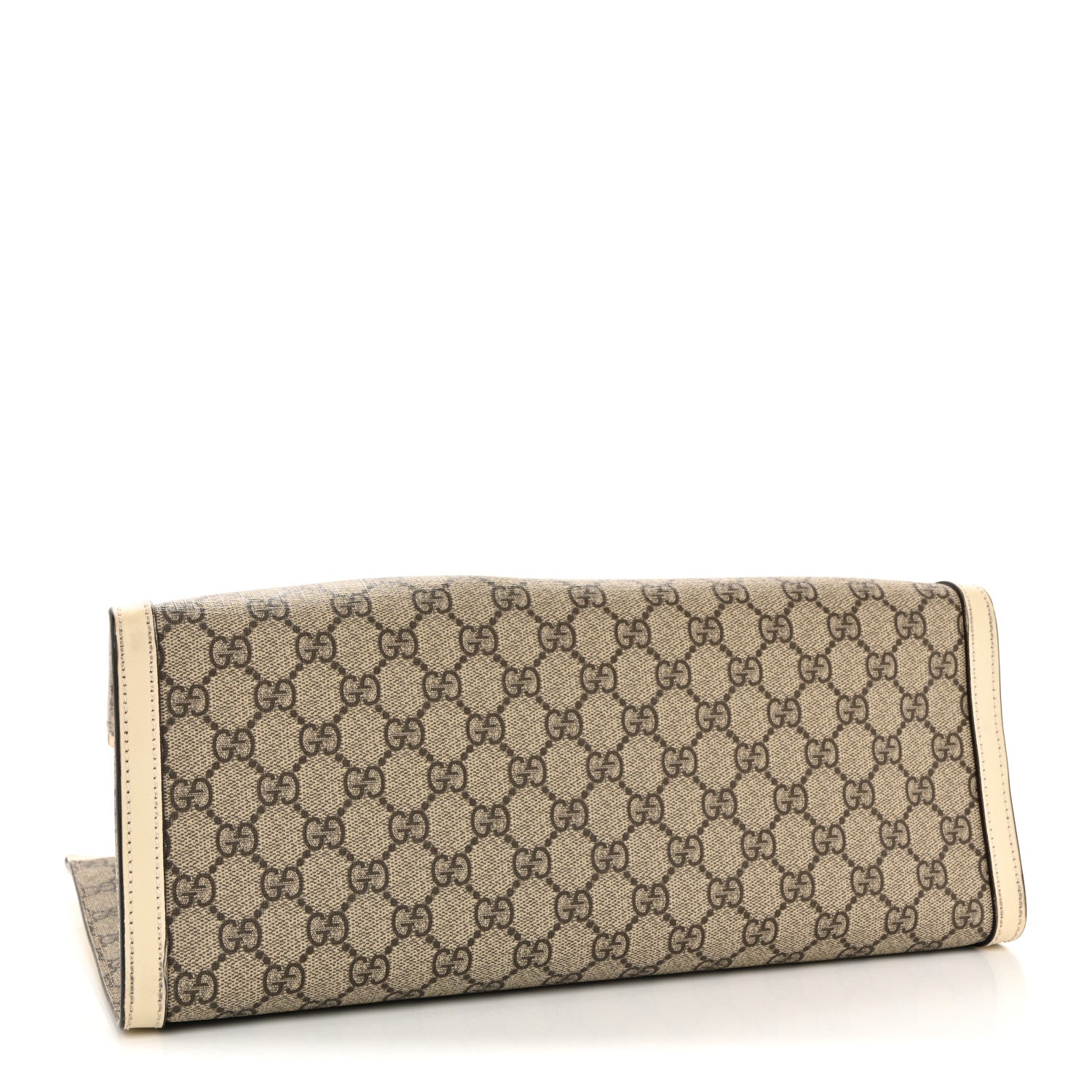 GG Supreme Monogram Medium Padlock Tote White
