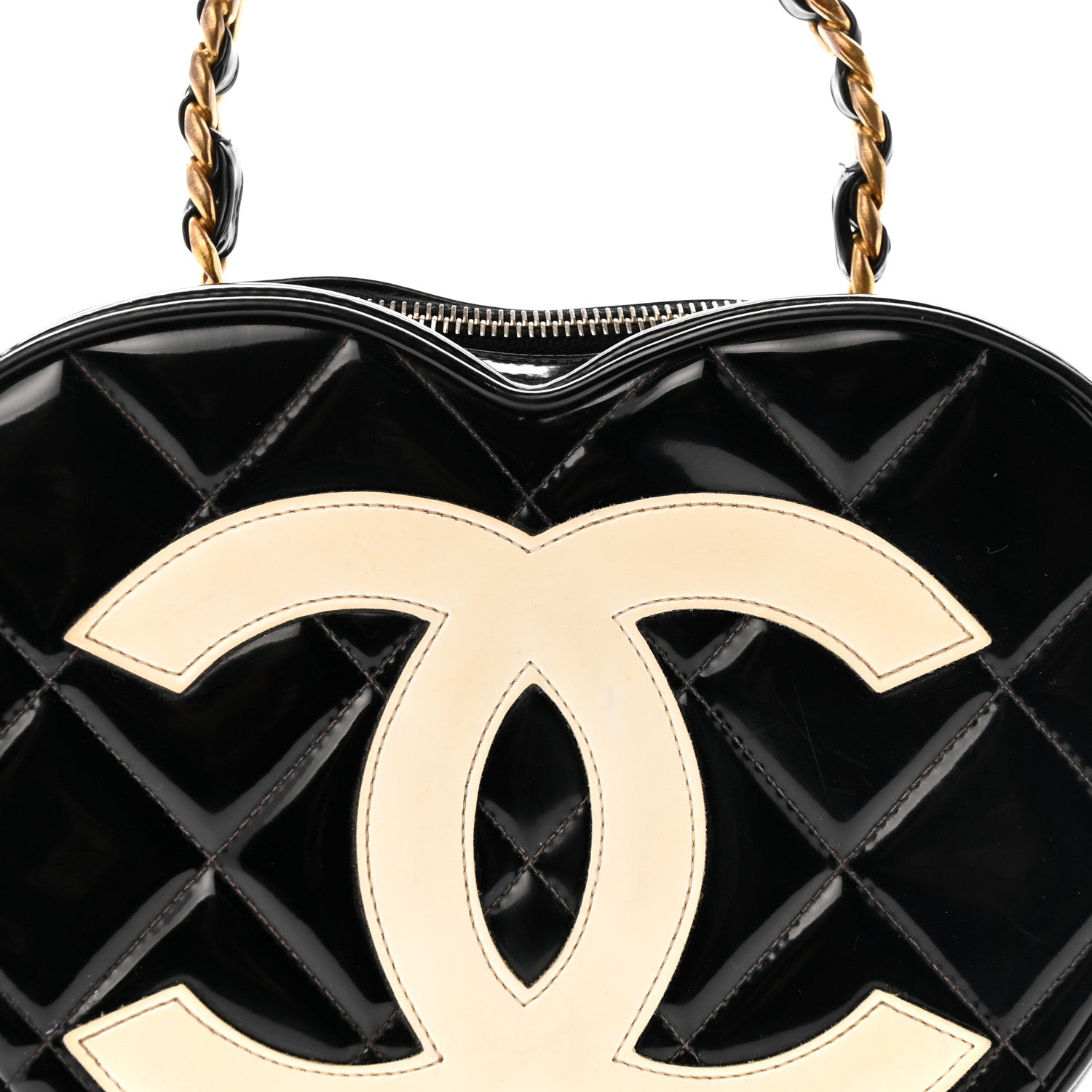 Patent CC Heart Vanity Case Black