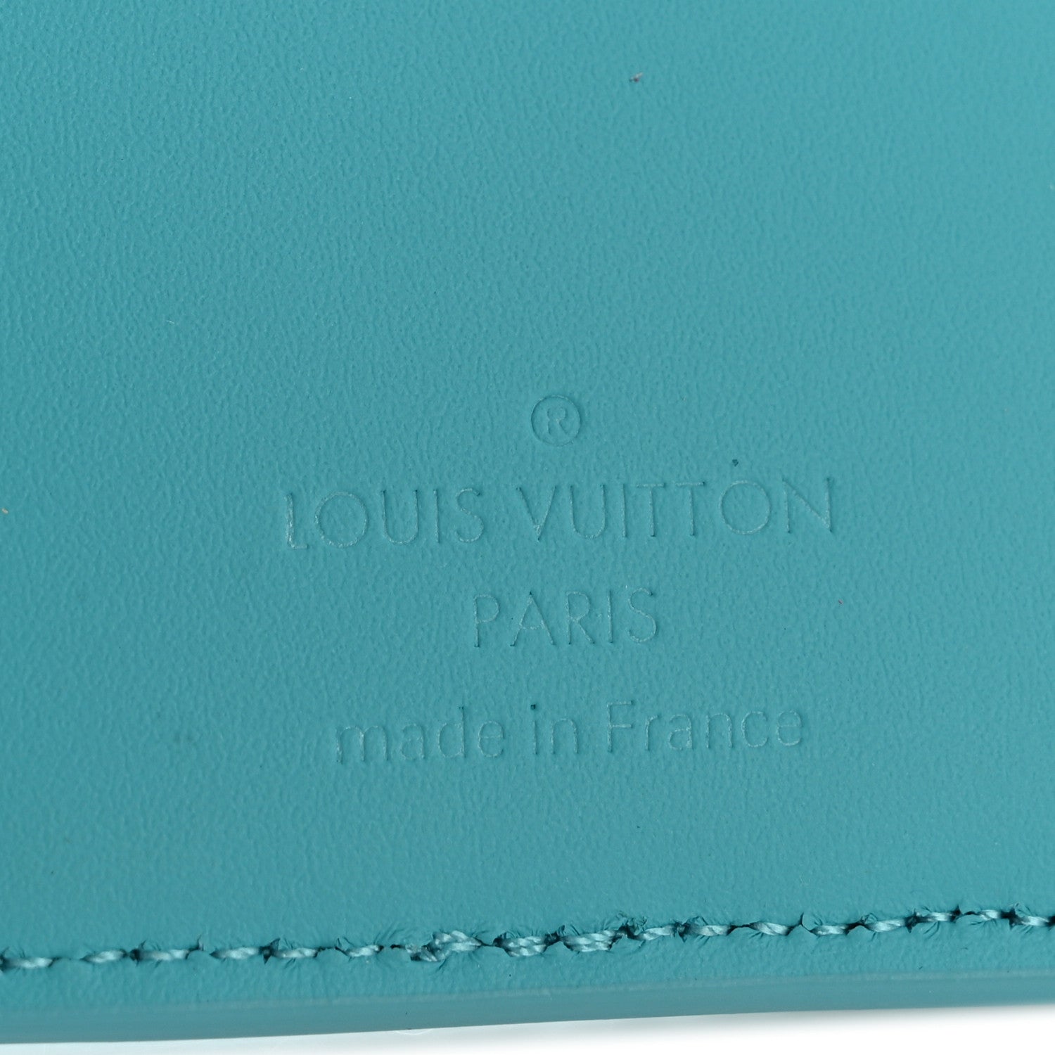 Taurillon Monogram Pocket Organizer Turquoise
