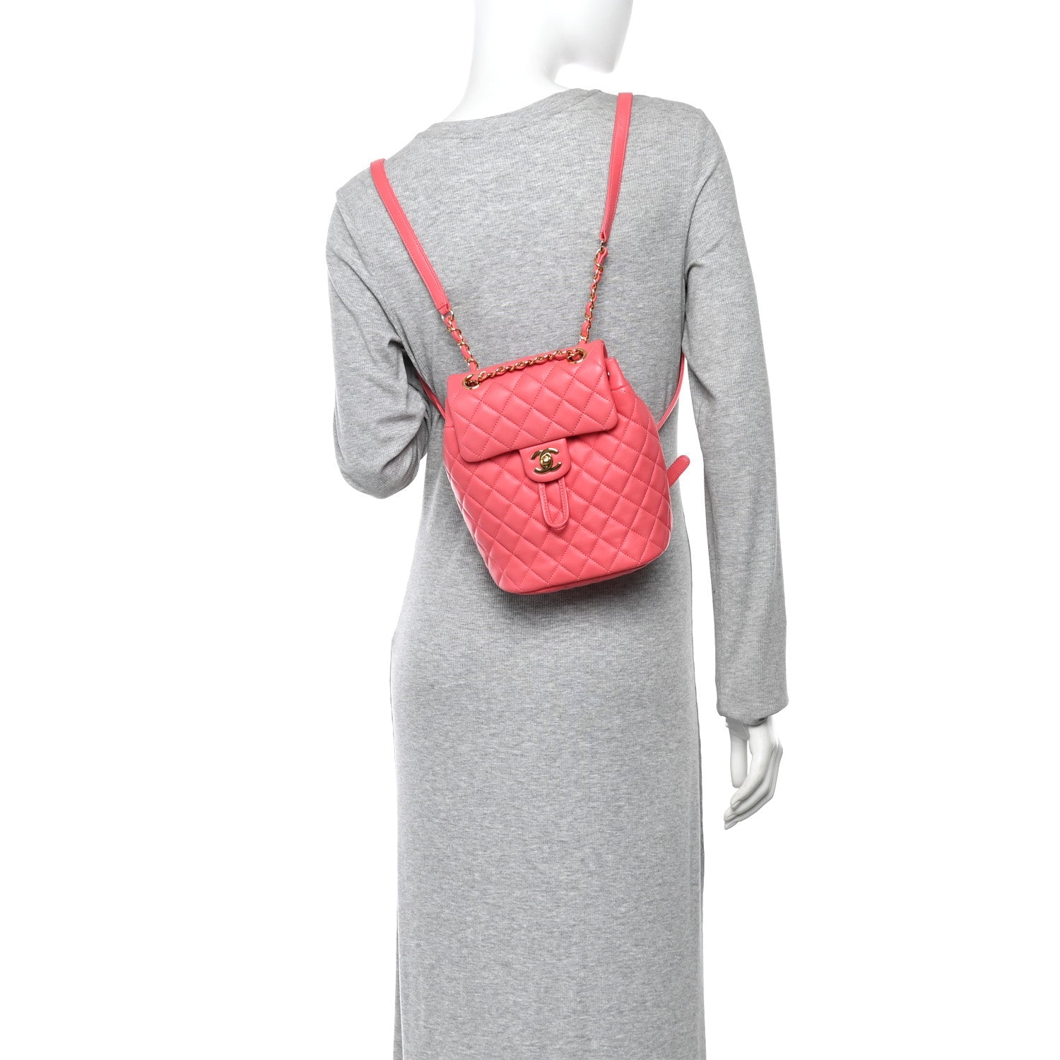 Lambskin Quilted Mini Urban Spirit Backpack Pink