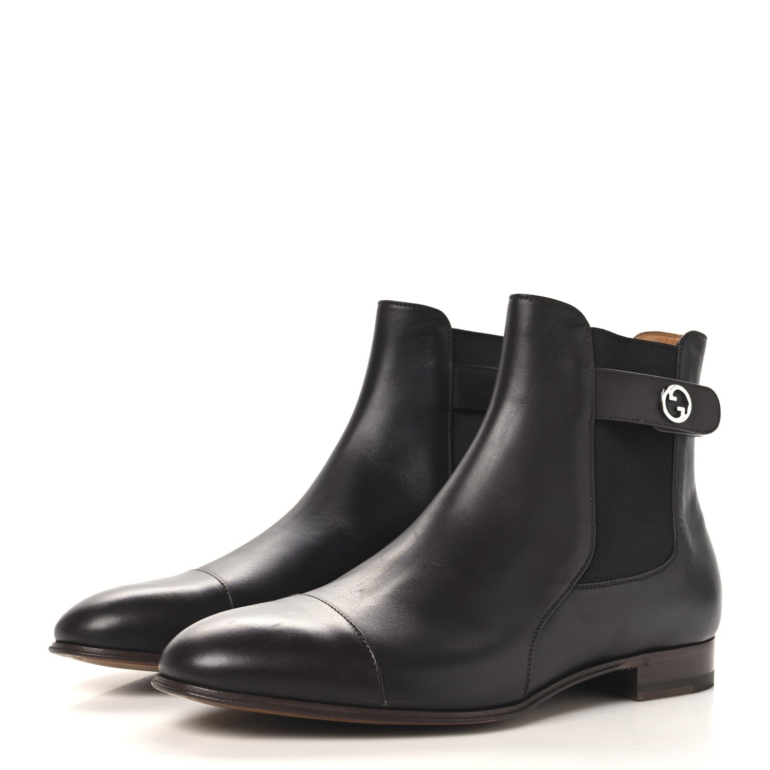 Calfskin Mens Blondie Chelsea Ankle Boots 8 Cocoa