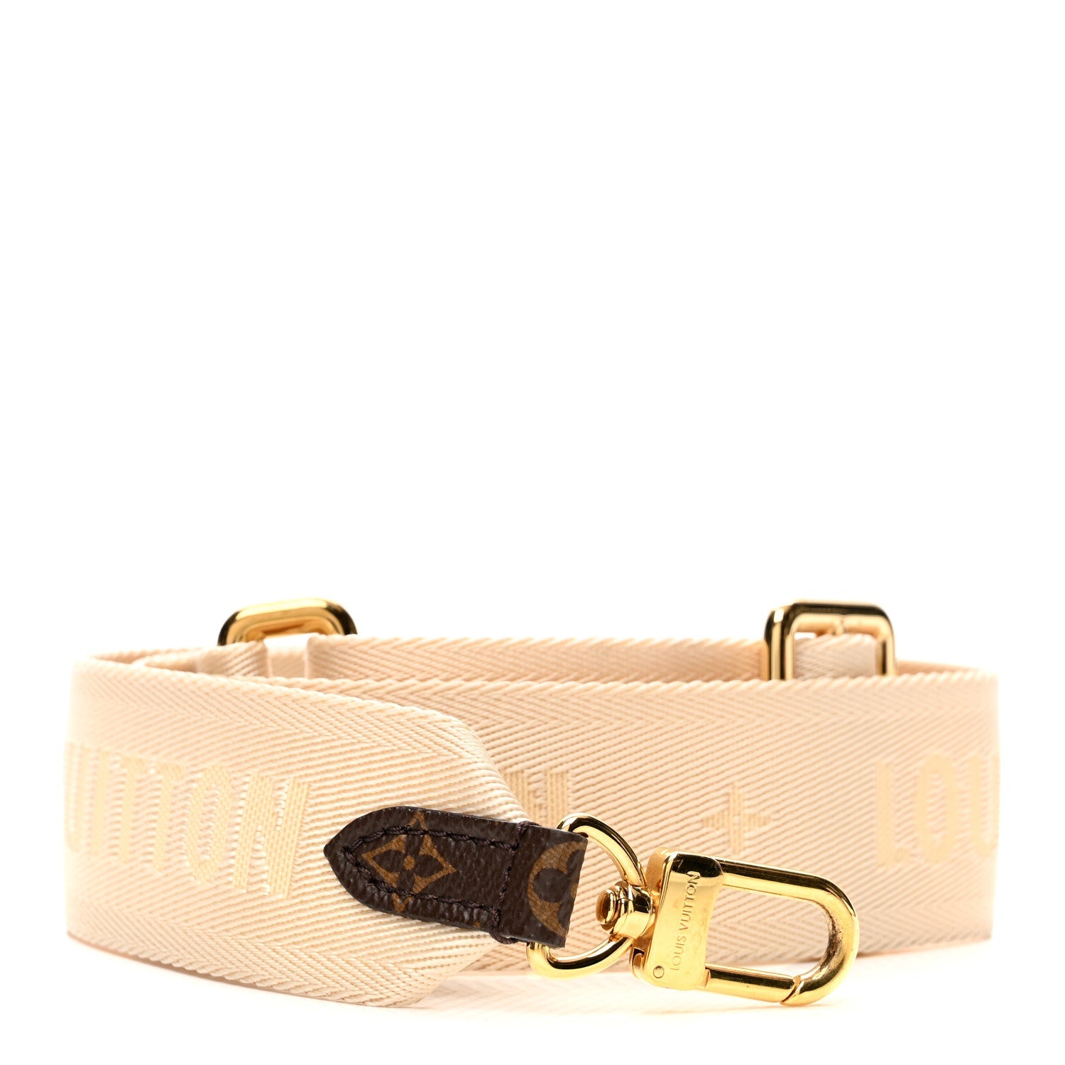 Jacquard Monogram Adjustable Shoulder Strap New Creme