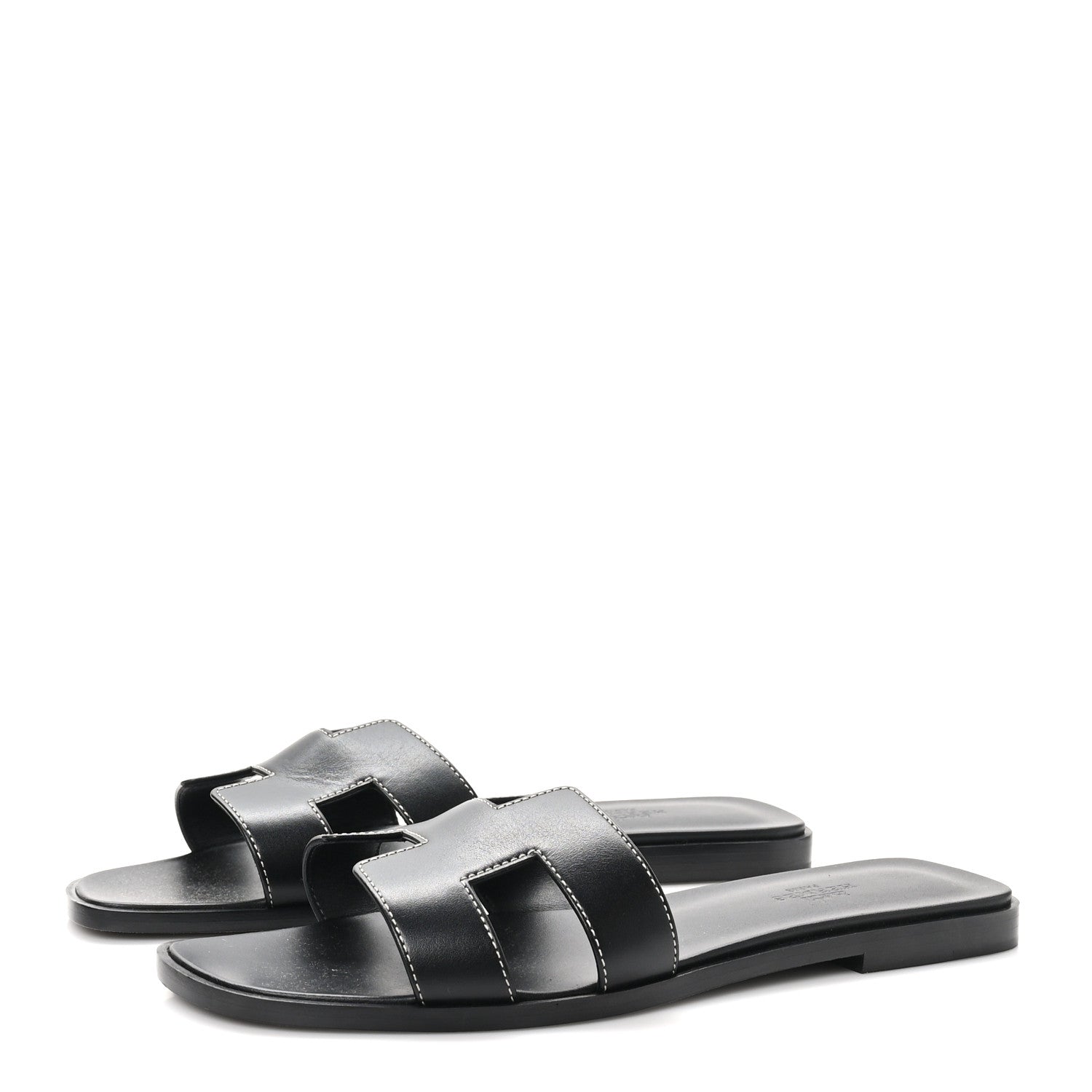 Box Calfskin Oran Sandals 39.5 Black