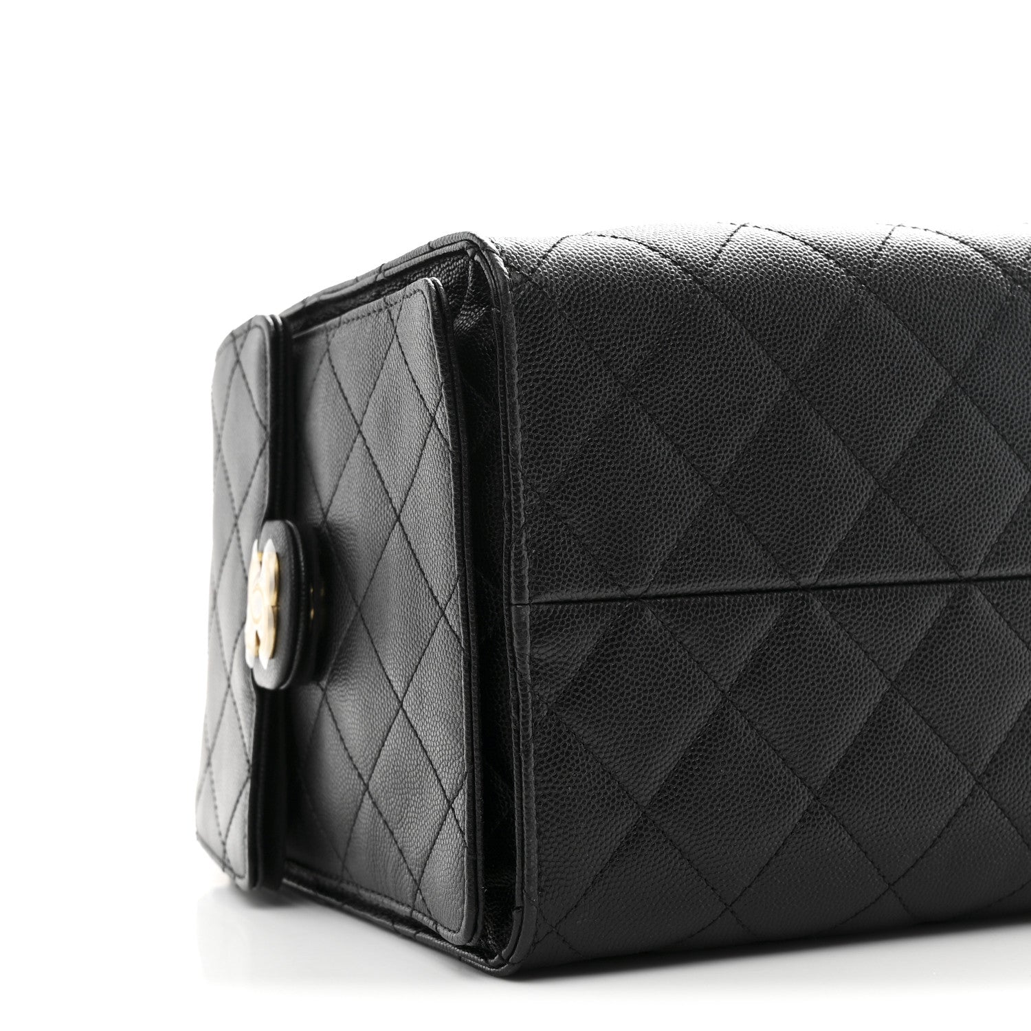 Caviar Quilted Medium Chanel 25 Handbag Black