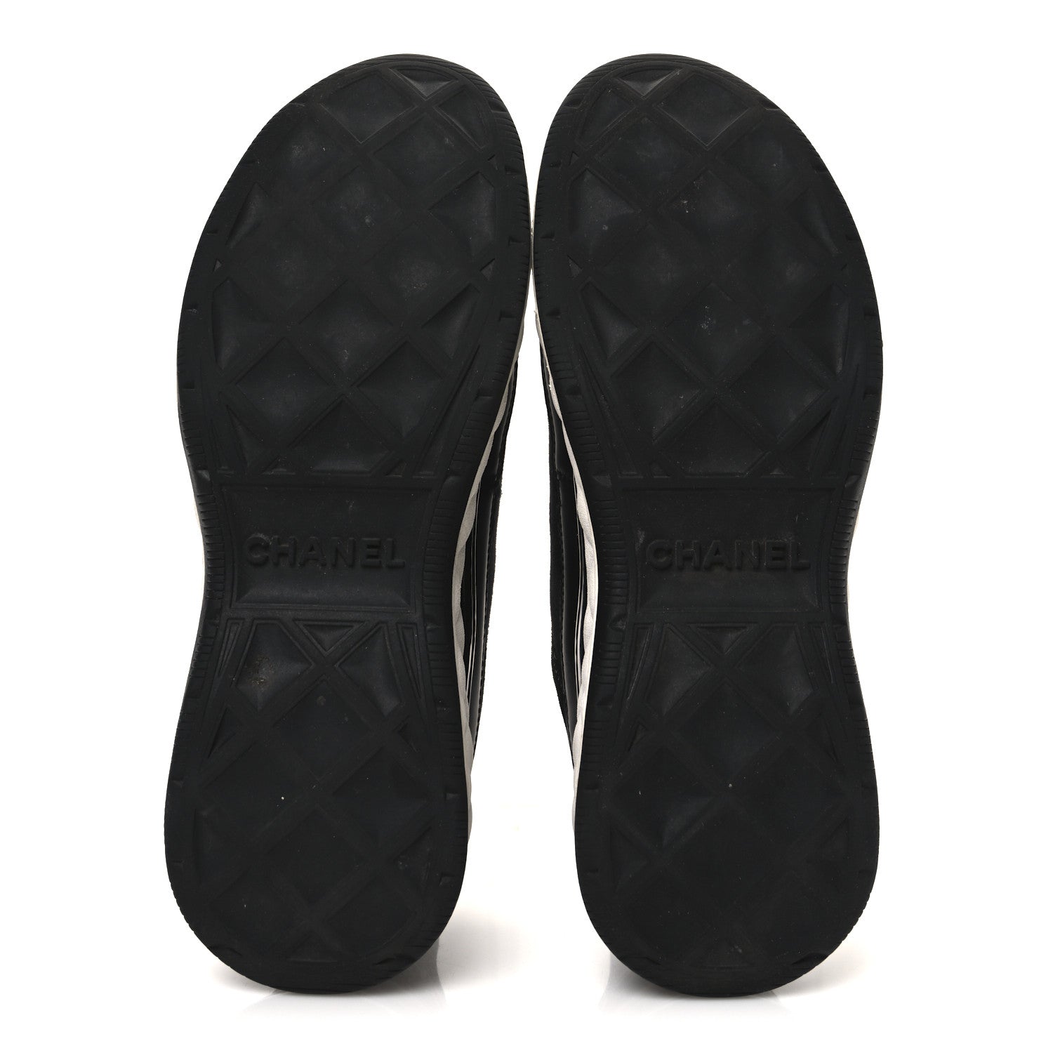 Velvet Calfskin Mixed Fibers CC Sneakers 39 Black