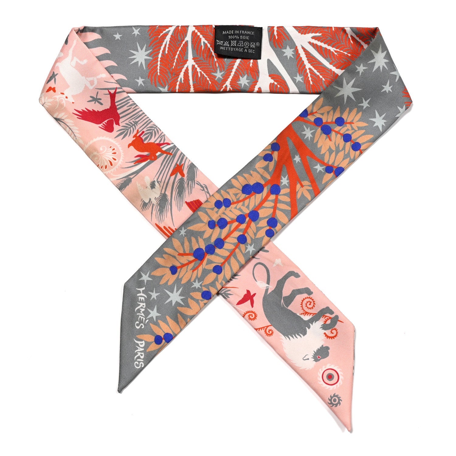 Silk Le Charme D Orphee Twilly Gris Acier Rose Poudre