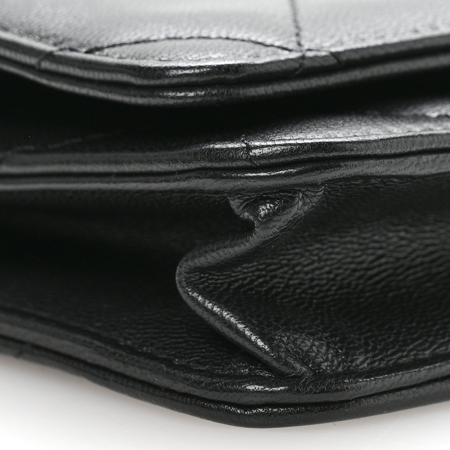 Lambskin Quilted Chanel 19 Wallet On Chain WOC Black
