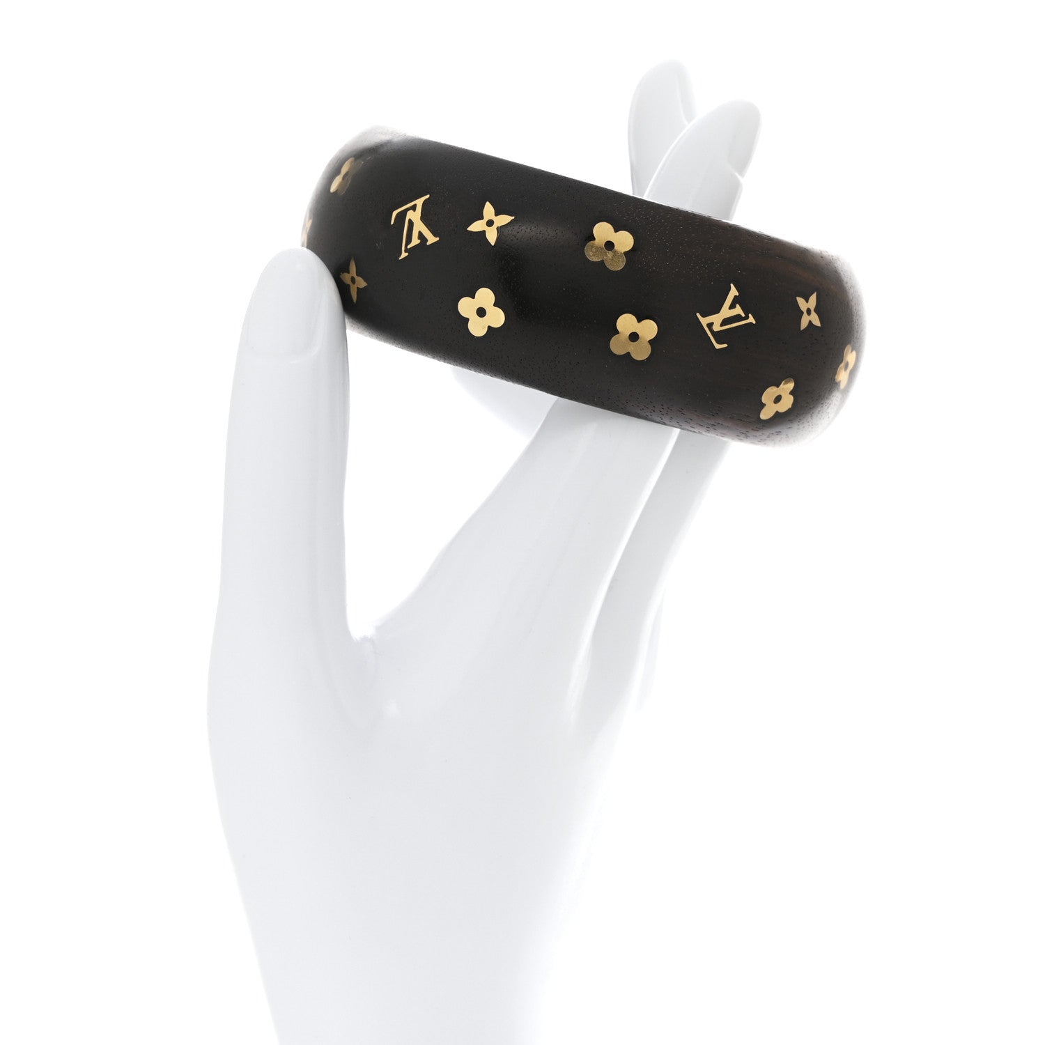 Tiger Wood Brass Wide Sylvania Bangle