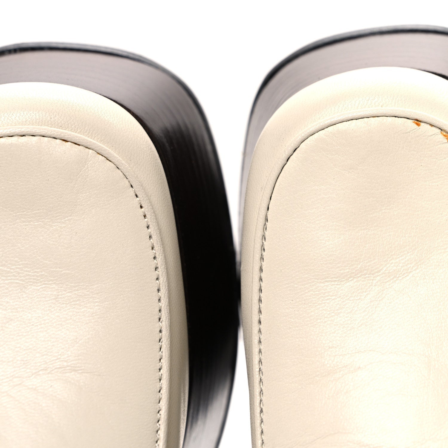 Malaga Kid Horsebit Platform Loafers 36 Mystic White