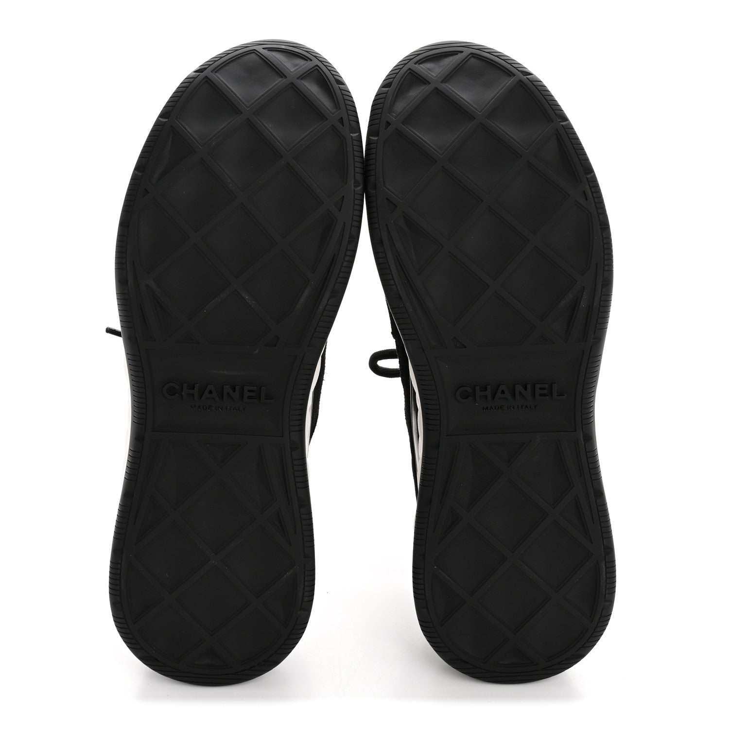 Suede Calfskin Nylon Grosgrain CC Sneakers 38 Black
