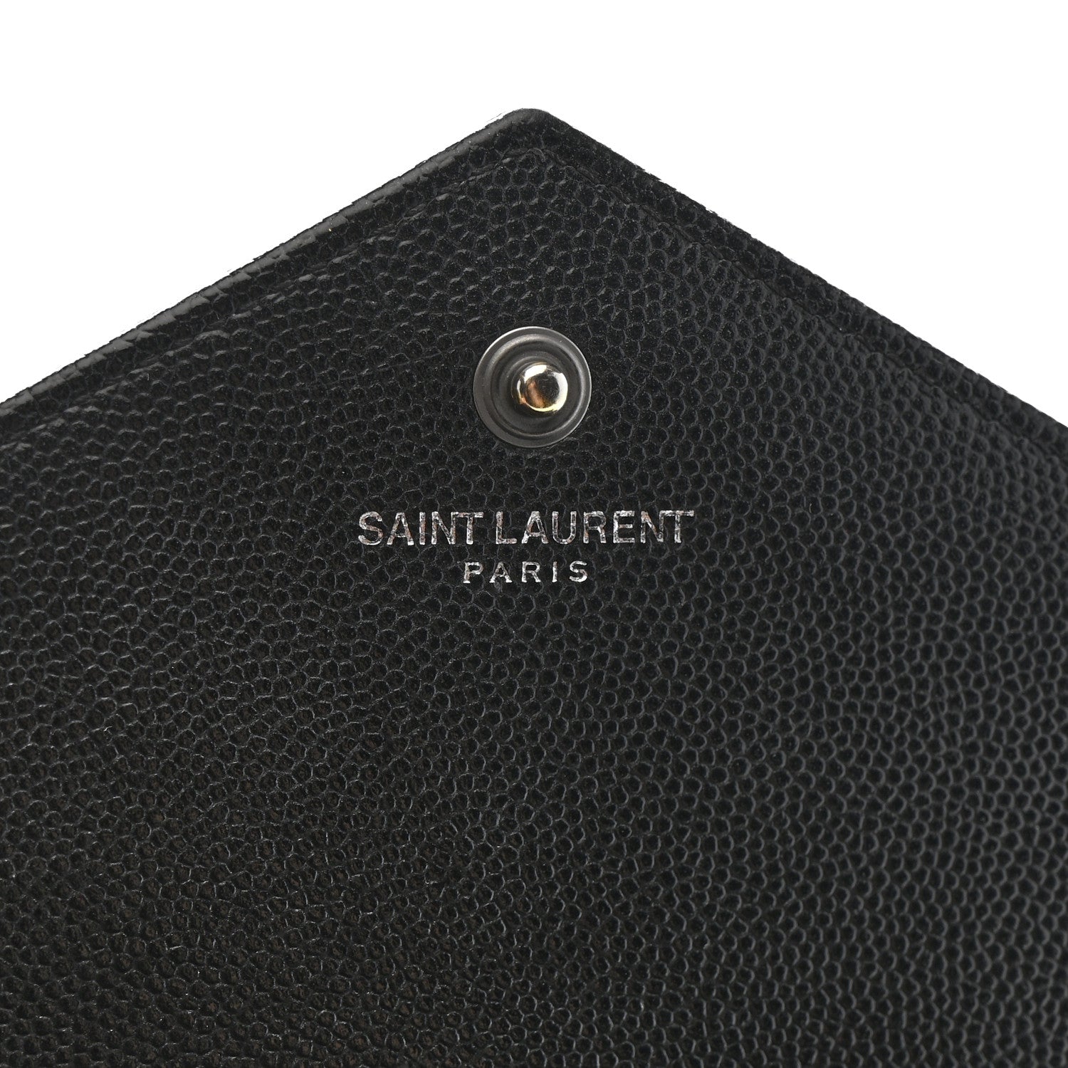Grain De Poudre Matelasse Chevron Monogram Monochrome Chain Wallet Black