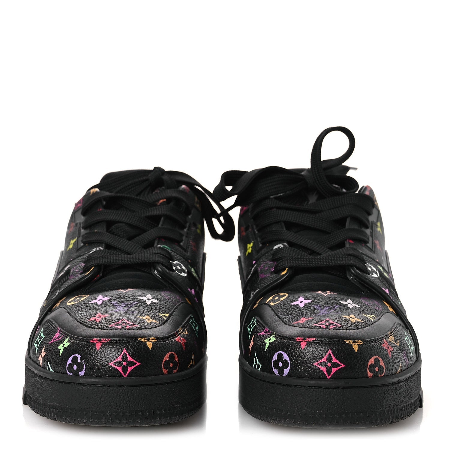 LV X TM Calfskin Monogram Multicolor Womens LV Trainer Sneakers 40 Black