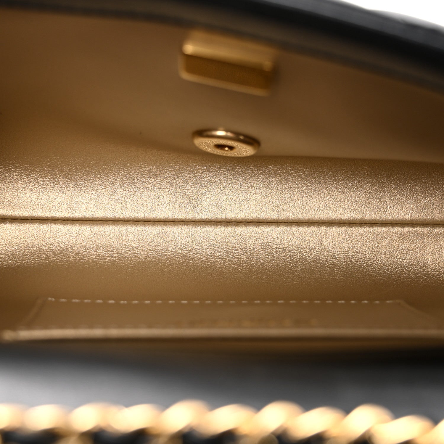 Lambskin Quilted Mini Quilted Handle Crush Flap Black