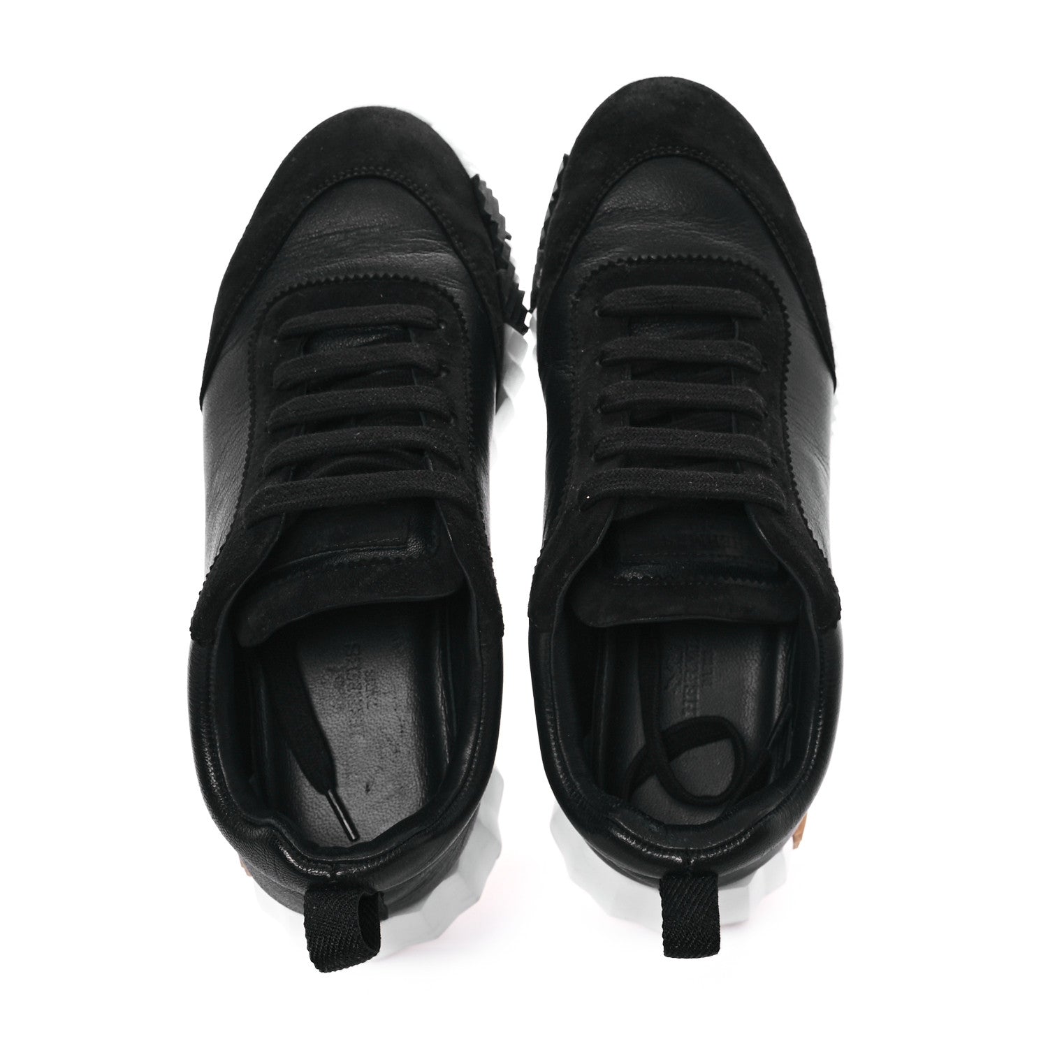Goatskin Suede Goatskin Bouncing Sneakers 37.5 Black