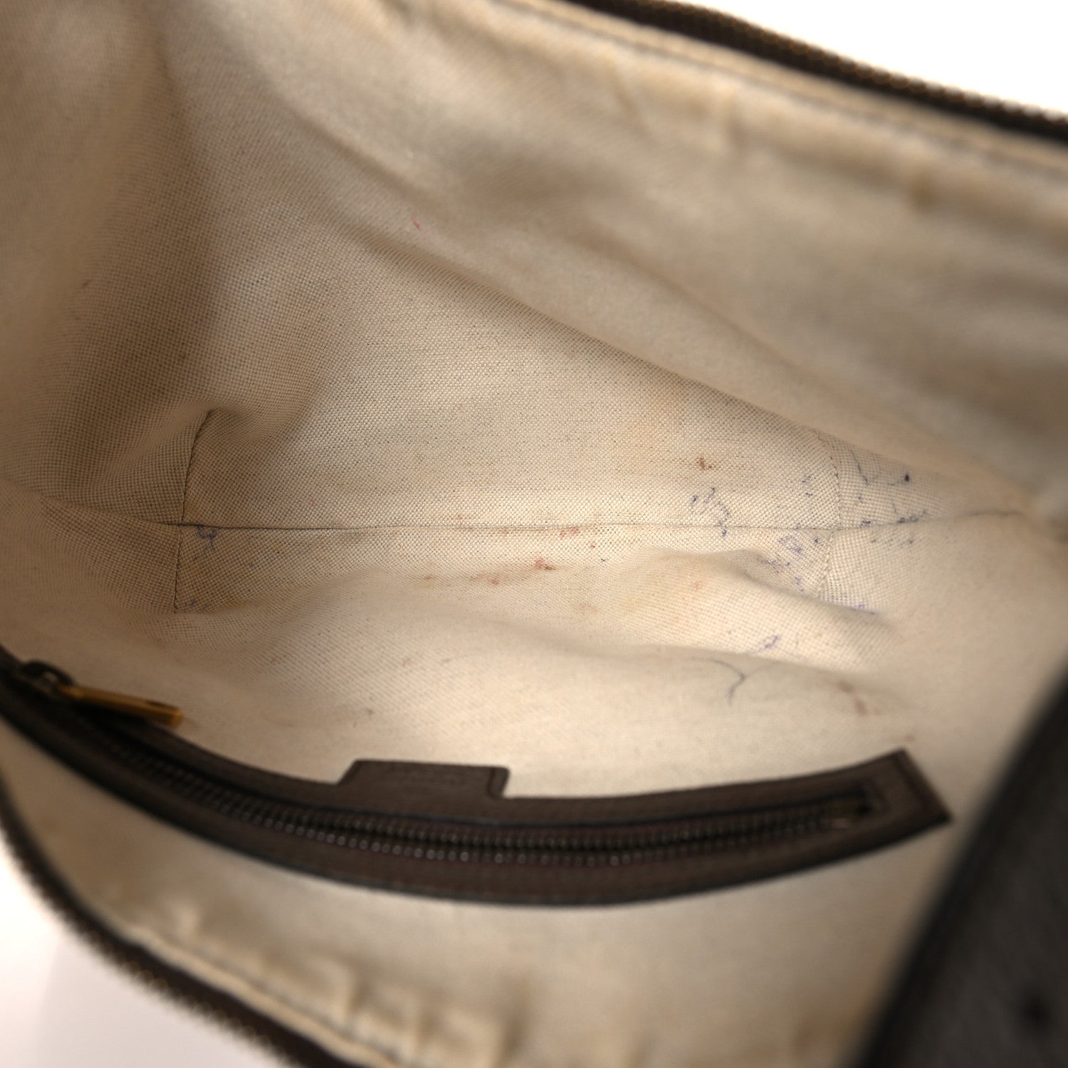 GG Supreme Monogram Web Small Ophidia Half Moon Hobo Brown