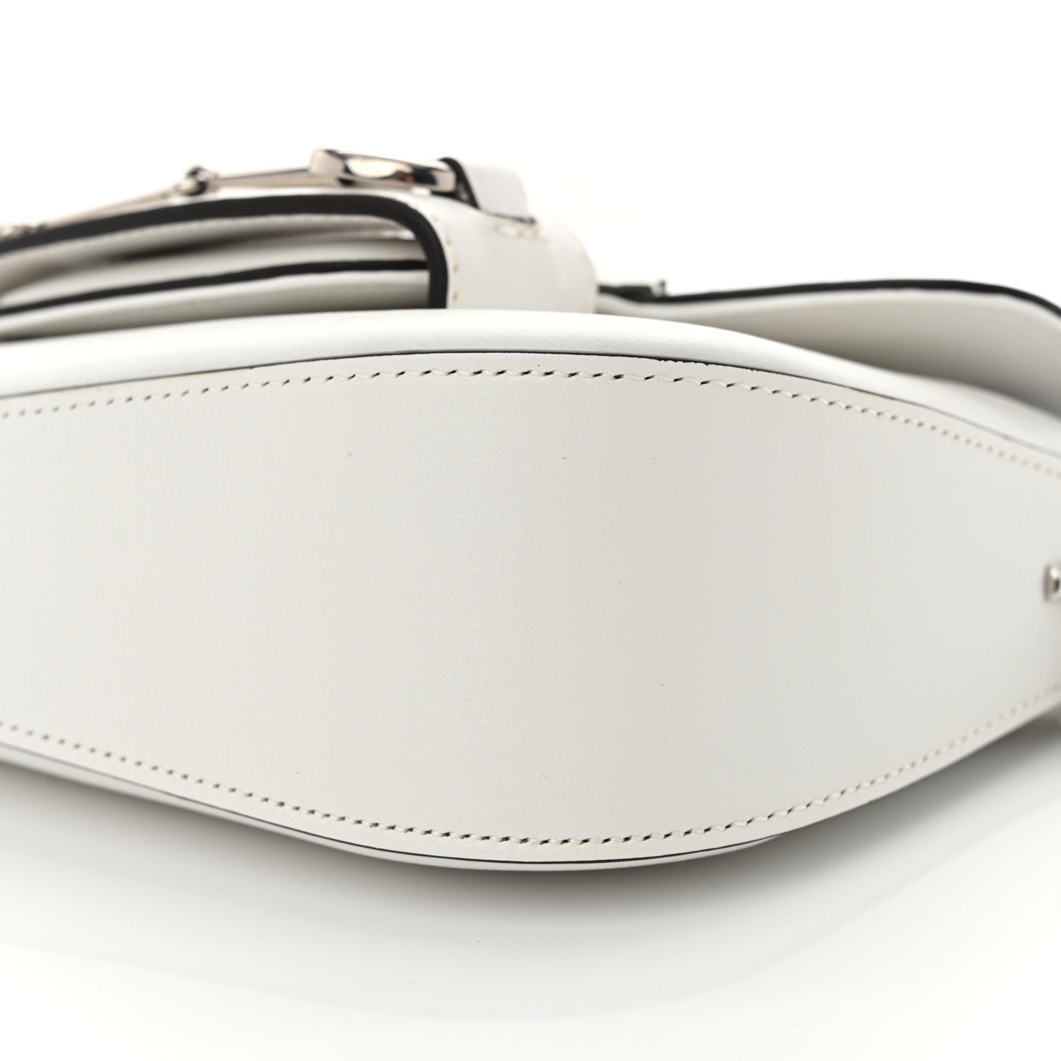 Calfskin Mini Horsebit 1955 Asymmetric Shoulder Bag Great White