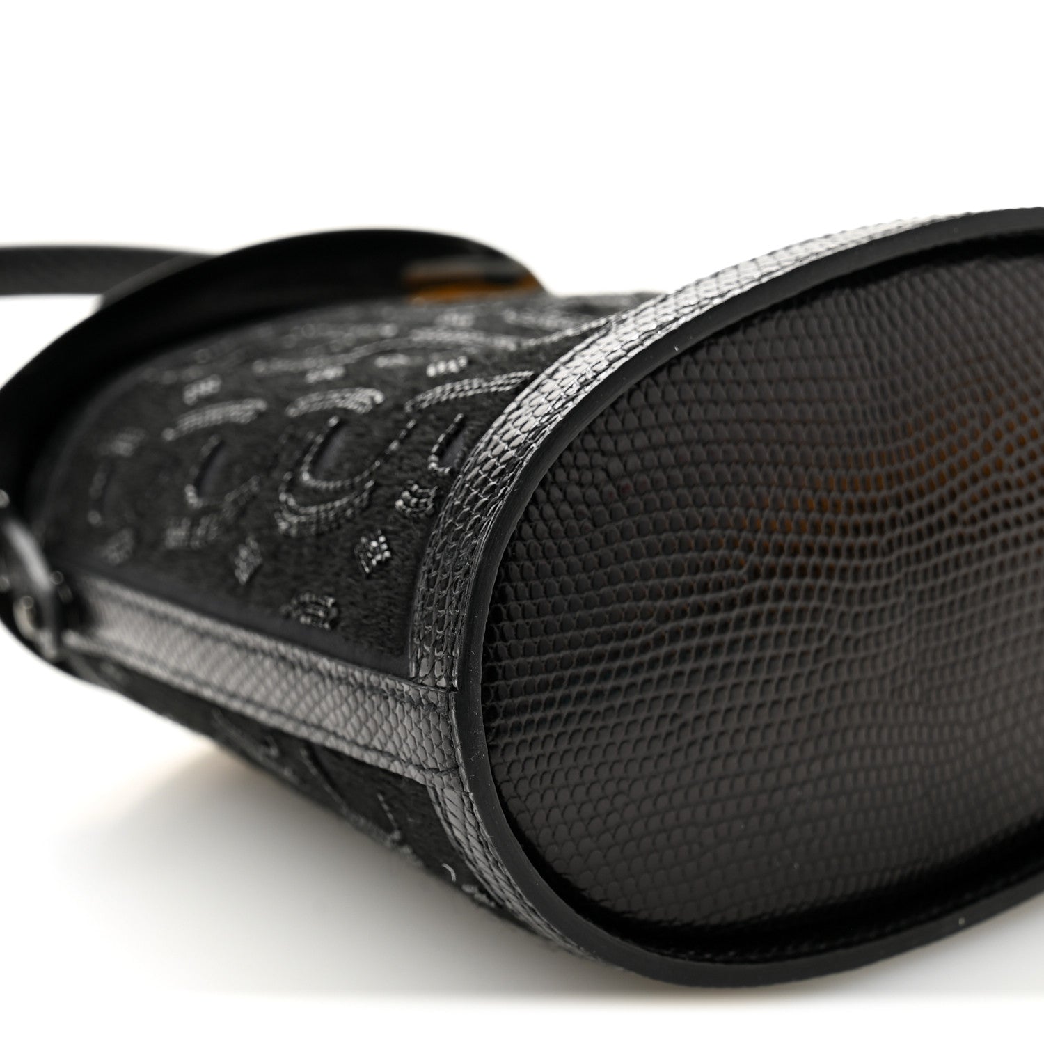 Lizard Embroidered Stromboli Black