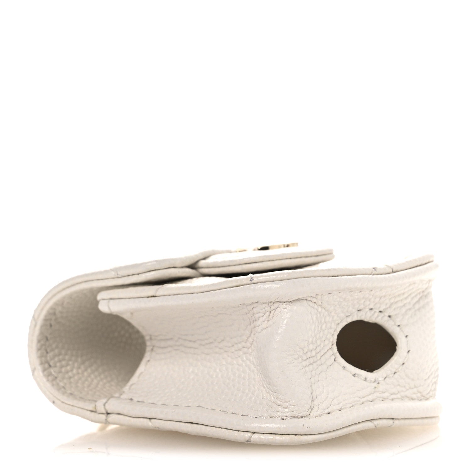 Caviar Quilted Airpods Case White