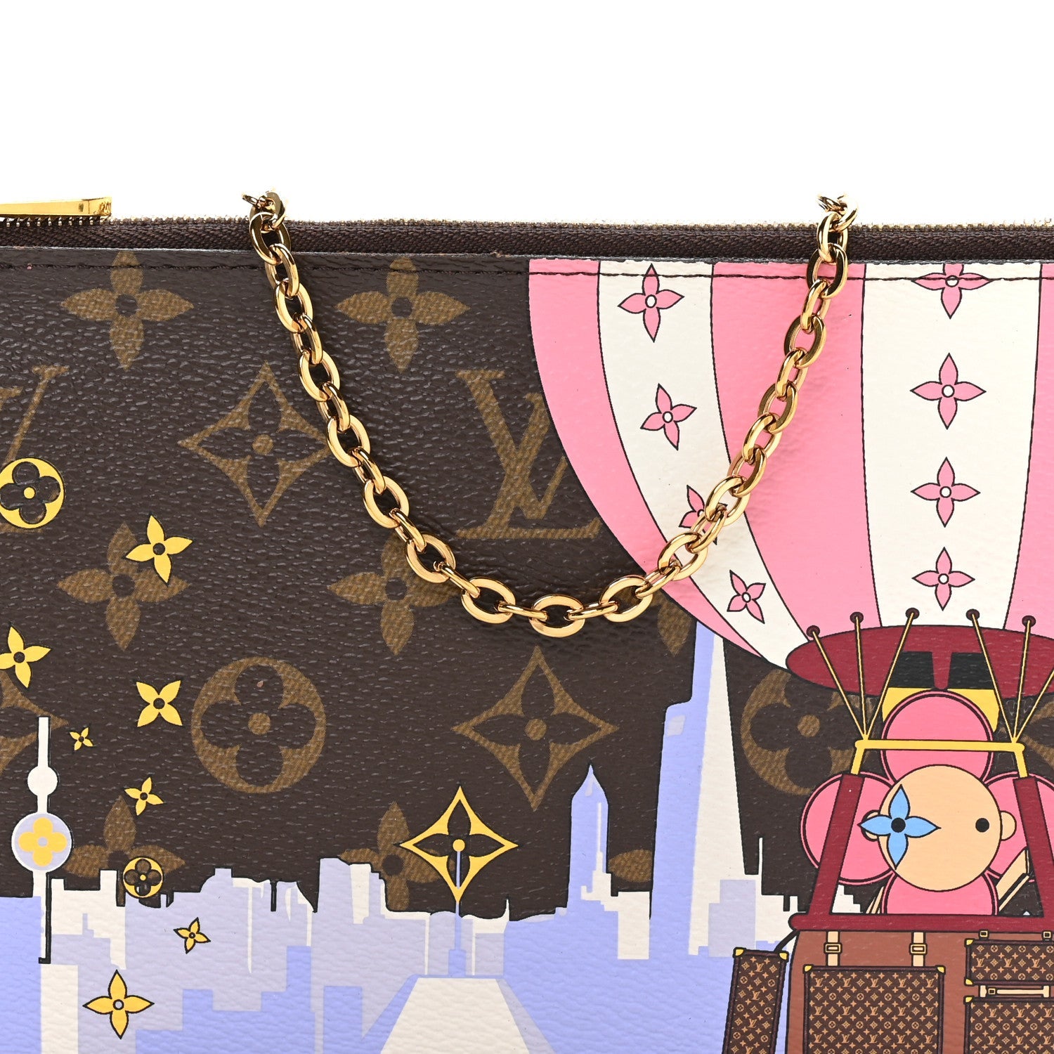 Monogram 2019 Christmas Animation Double Zip Pochette