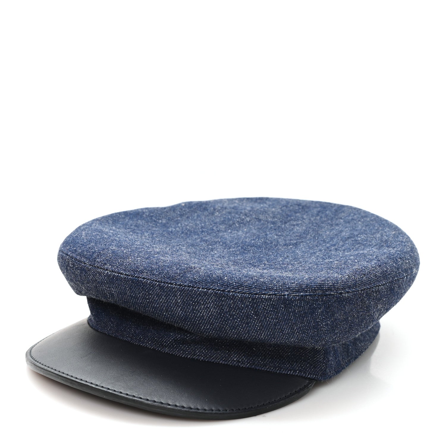 Denim Calfskin Cabourg Cap 57 Indigo