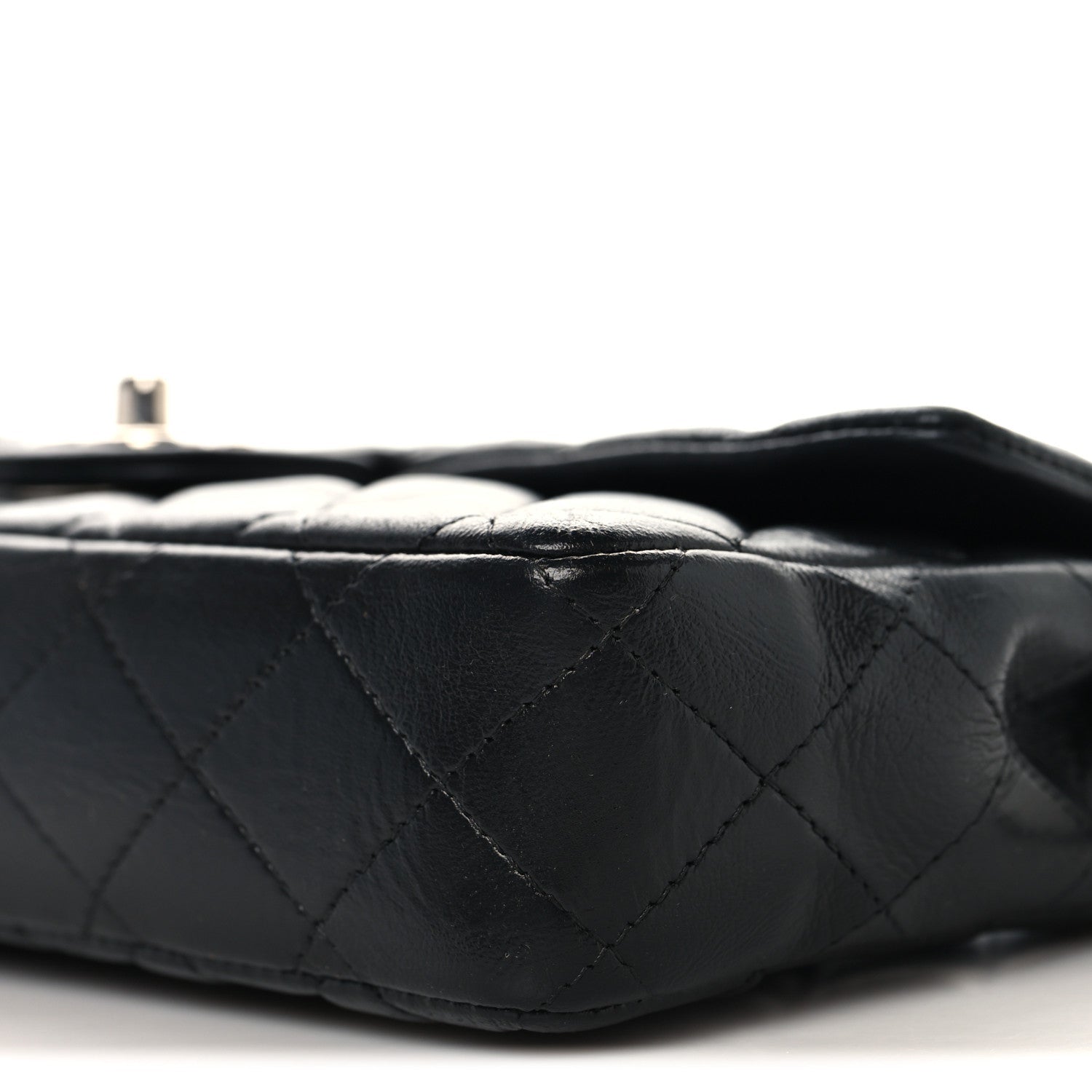 Lambskin Quilted East West Flap Black