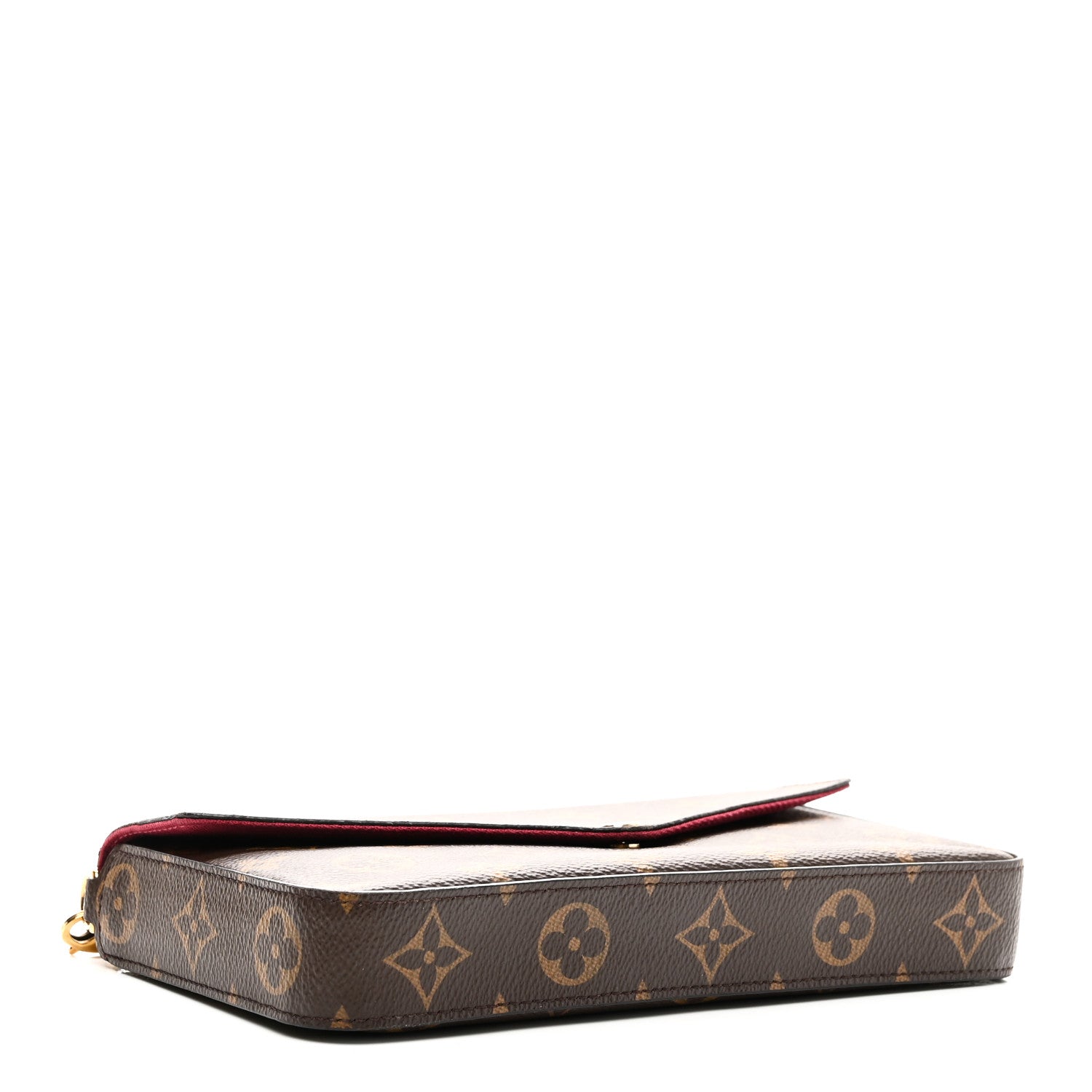 Monogram Pochette Felicie Chain Wallet Fuchsia