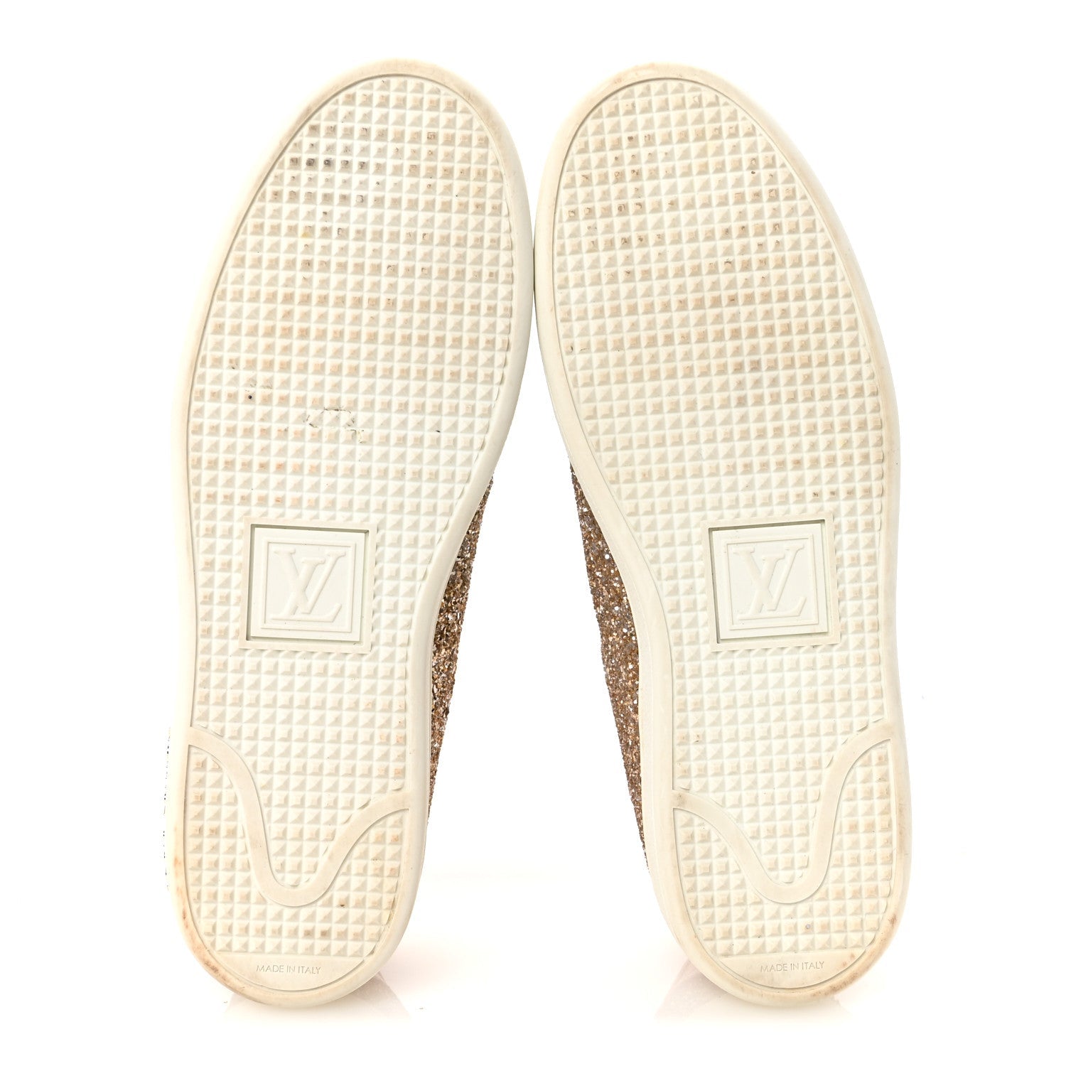 Metallic Glitter Frontrow Sneakers 37 Rose Gold