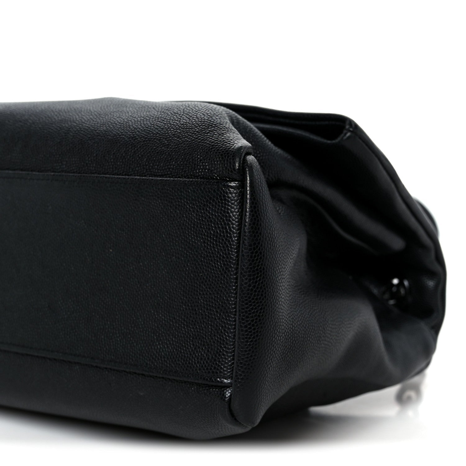 Grain De Poudre Medium West Hollywood Monogram Fold-Over Black