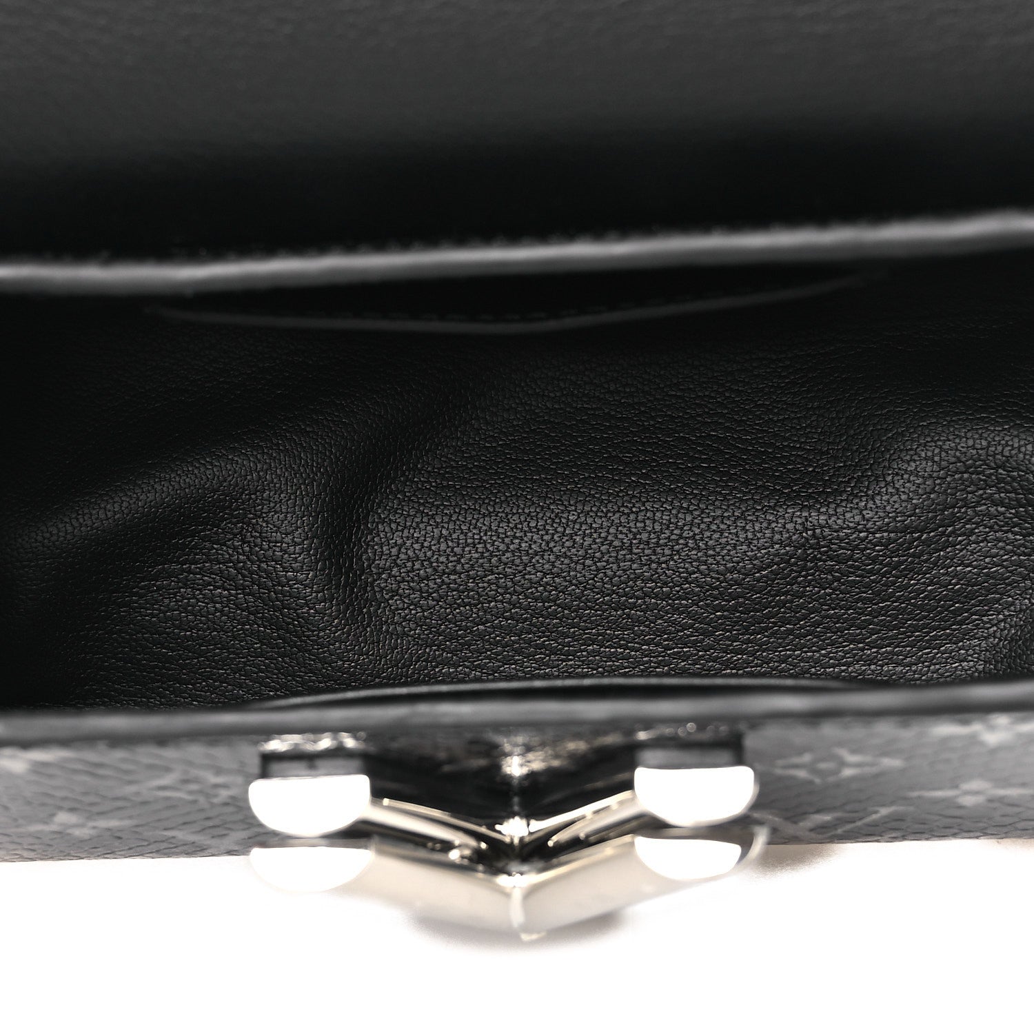Snakeskin Monogram Twist Shoulder Bag PM Black