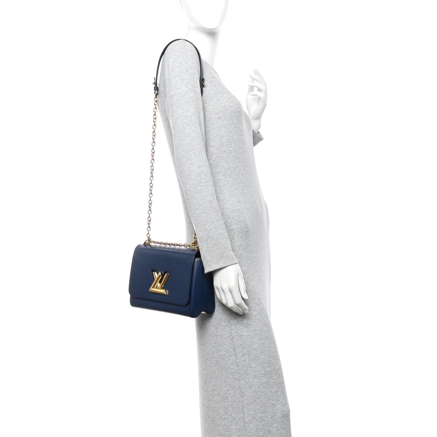 Epi Twist Shoulder Bag MM Indigo