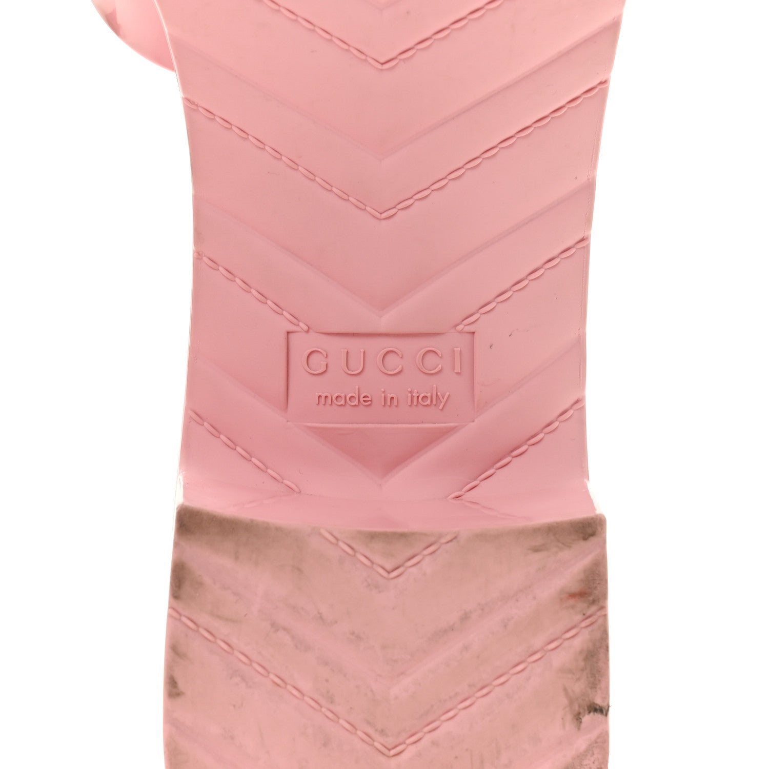 Rubber Gucci Logo Womens Platform 20/60mm Slide Sandals 41 Wild Rose