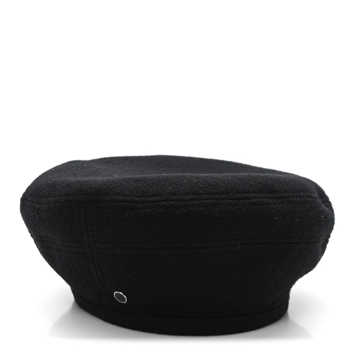 Wool Cashmere Saint Honore Drap Beret 56 Black