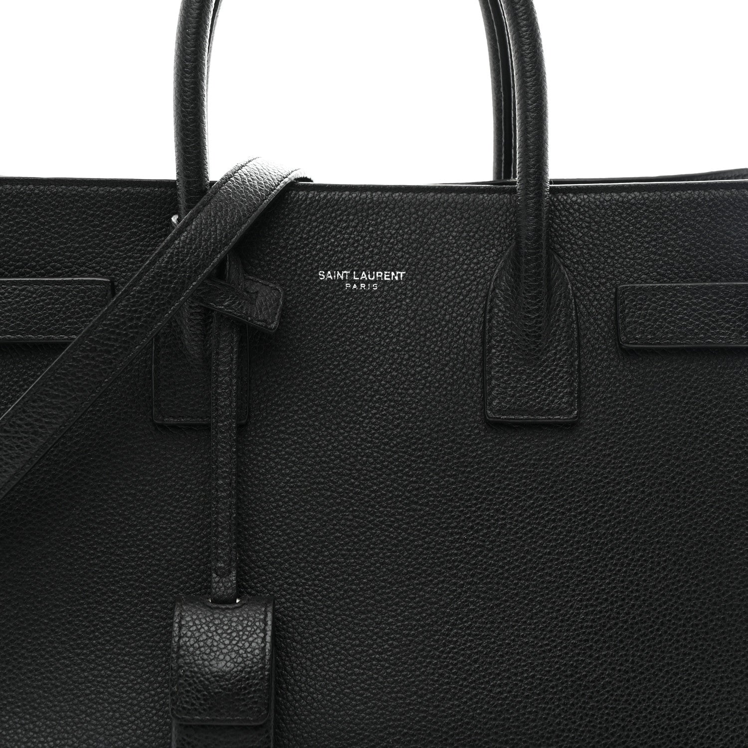 Grained Calfskin Baby Sac De Jour Black