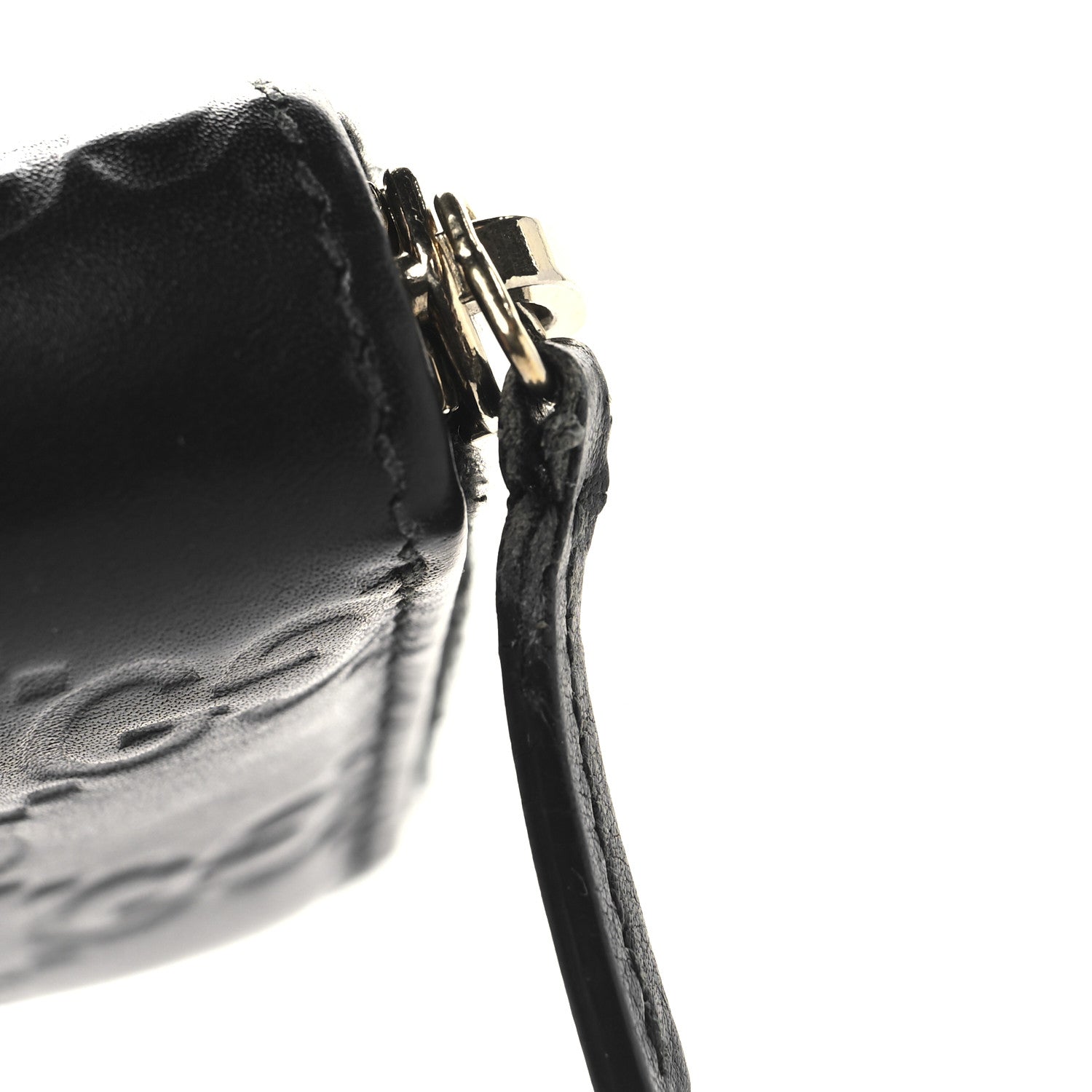 Guccissima Zip Around Card Case Black