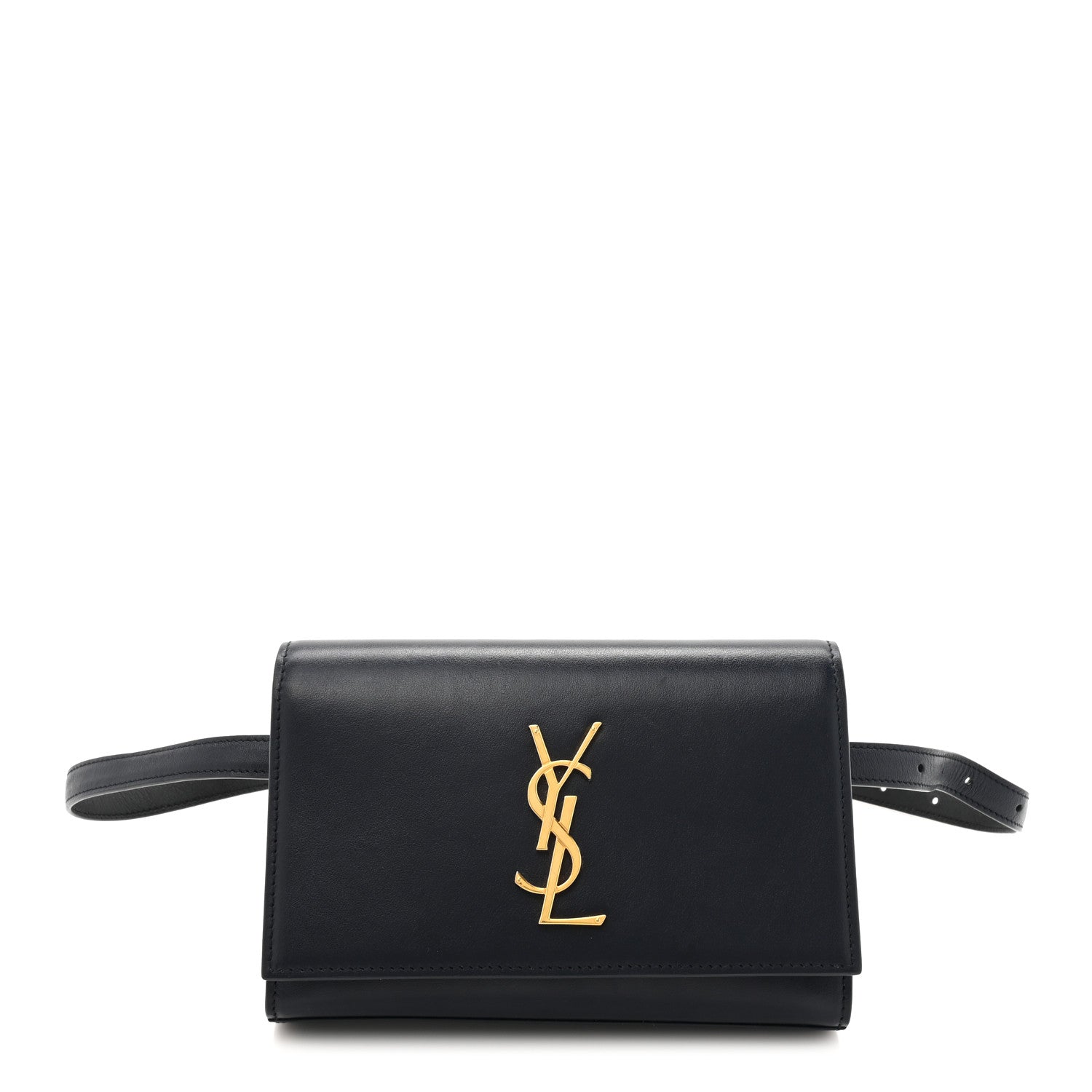 Smooth Calfskin Monogram Kate Belt Bag Deep Marine Black
