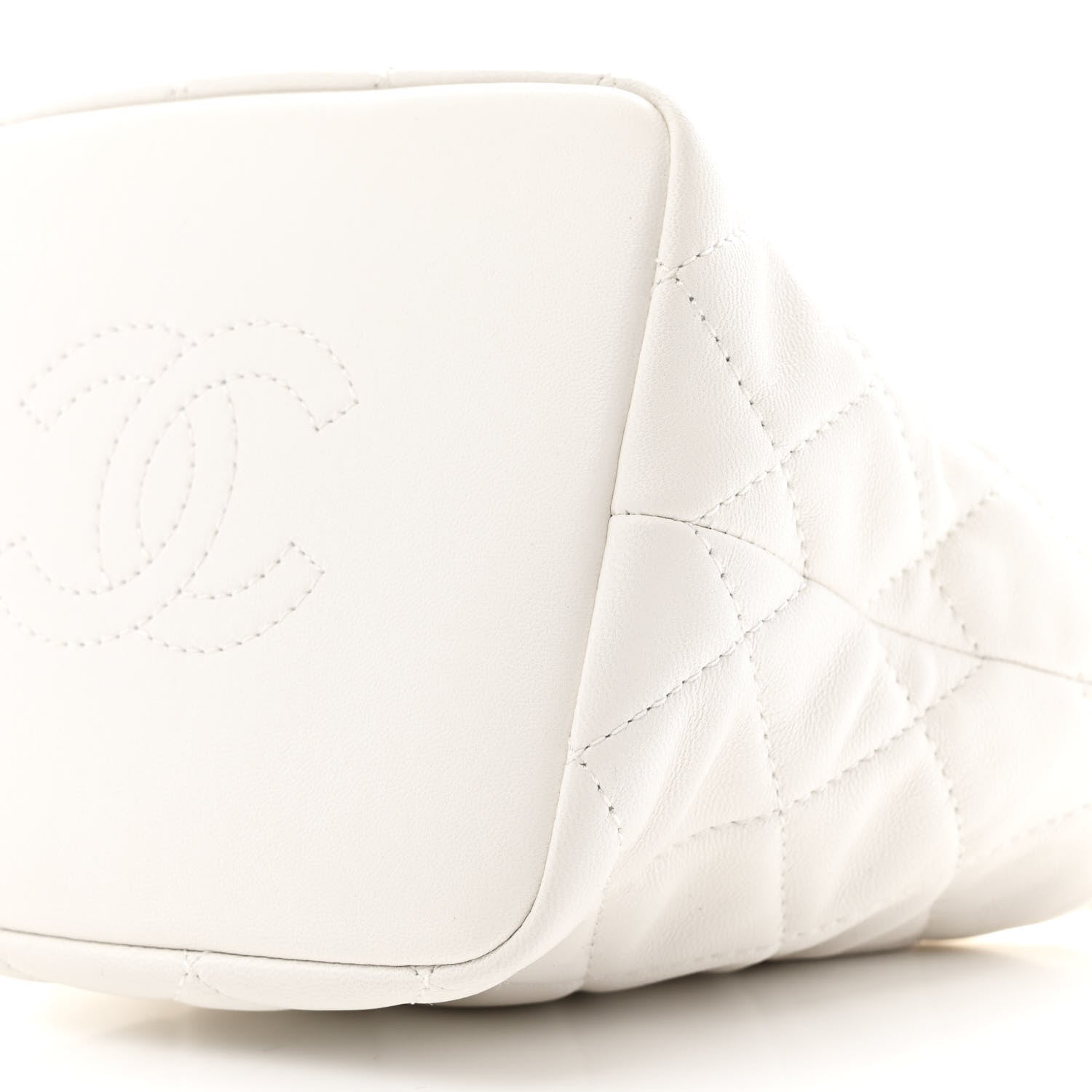 Lambskin Quilted Small Perfect Meeting Hobo White