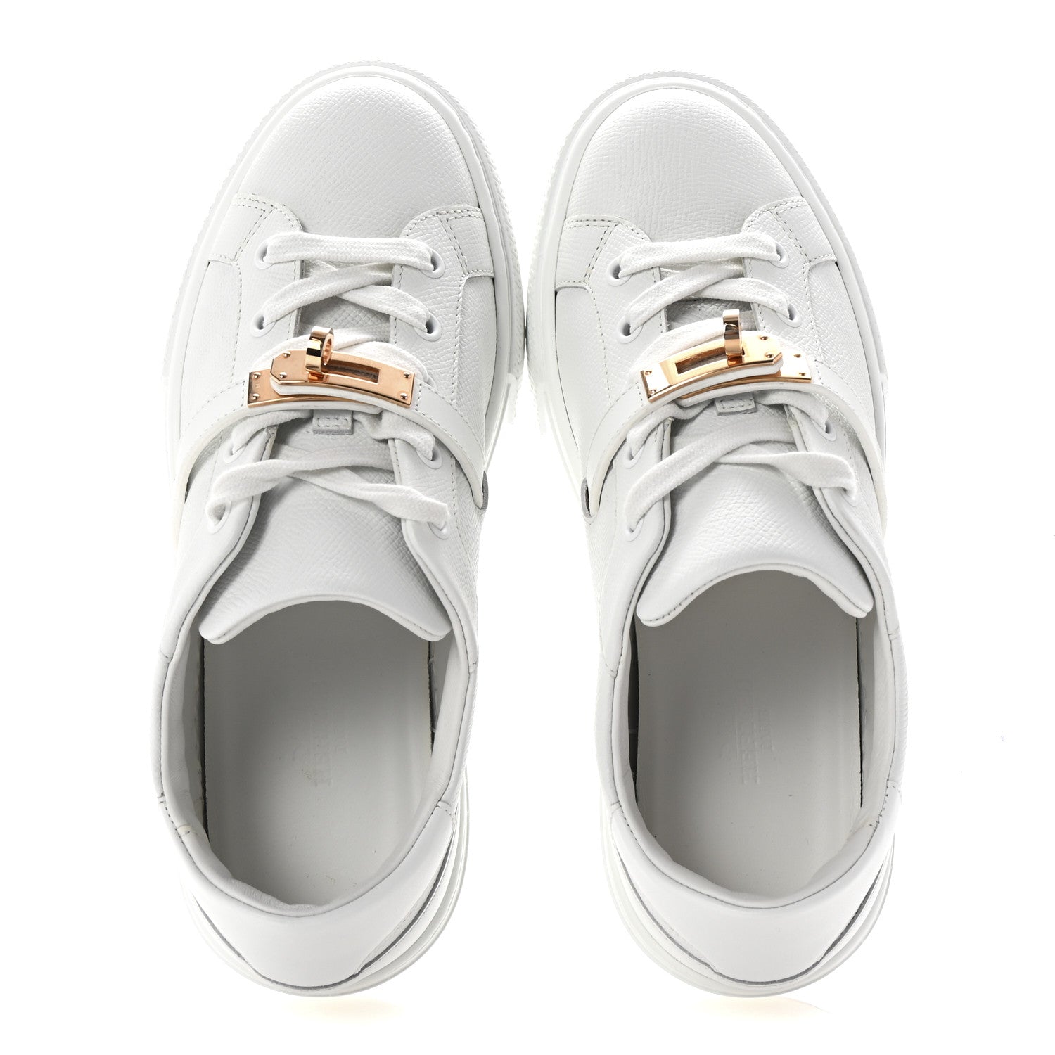Epsom Calfskin Day Sneakers 37.5 White