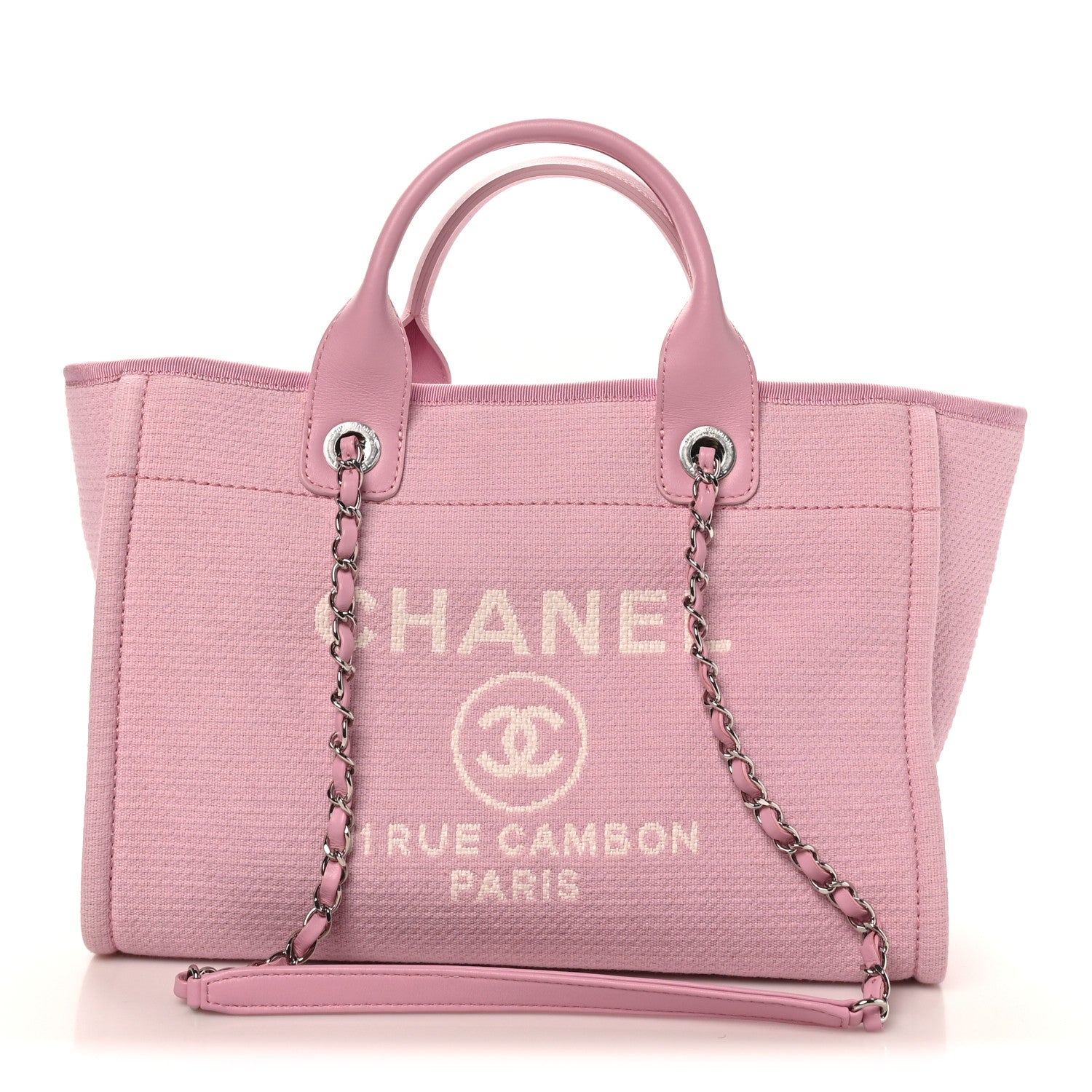 Mixed Fibers Small Deauville Tote Dark Pink