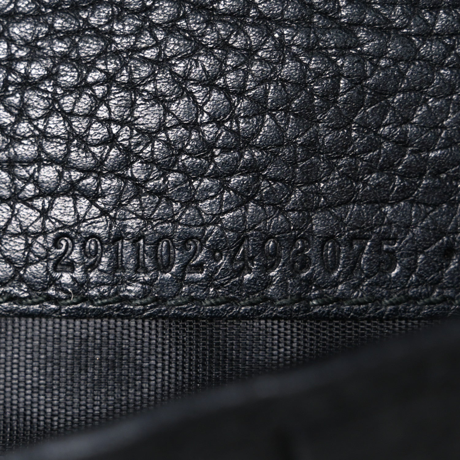 Pebbled Calfskin Soho Zip Around Wallet Black